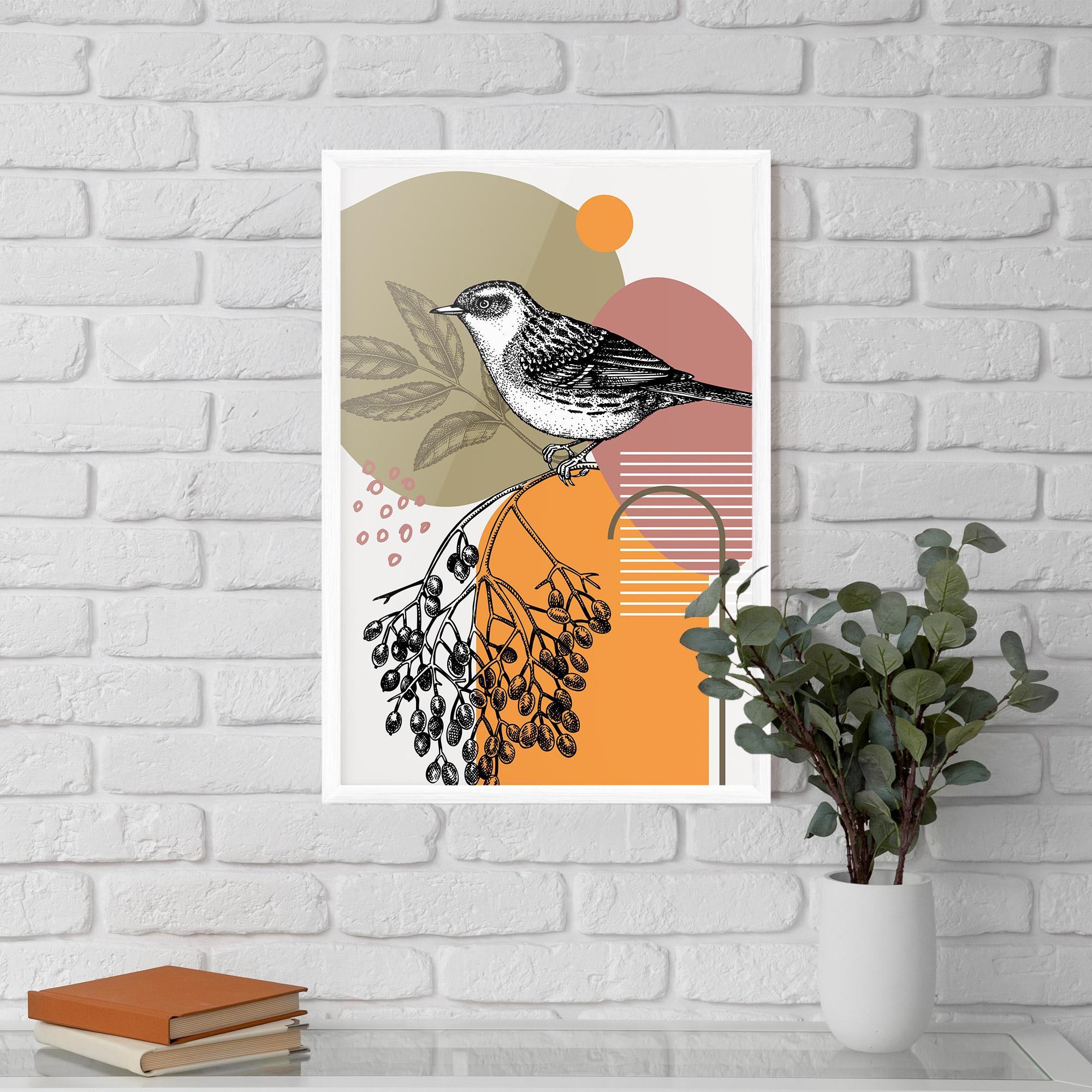 Keretezett Poszter Bird Collage mockup 5