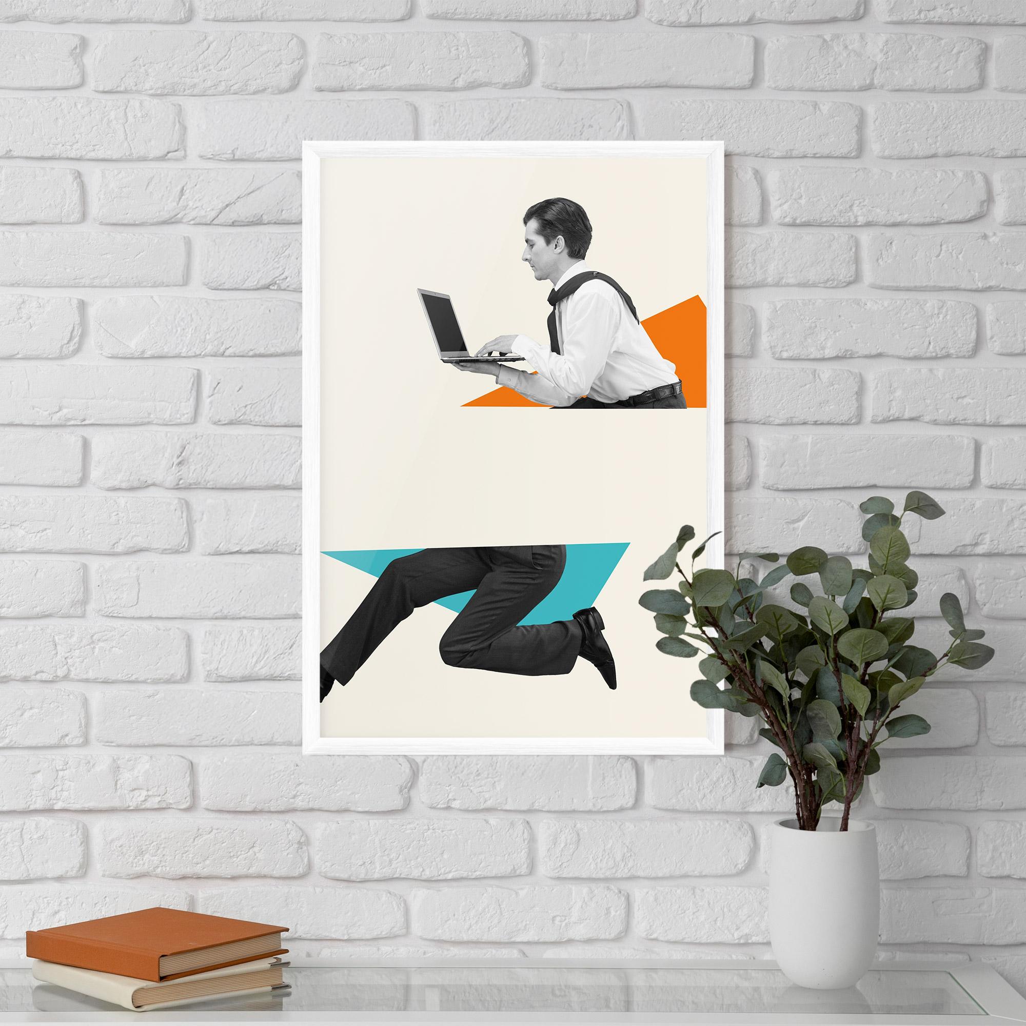 Keretezett Poszter Businessman Collage mockup 5