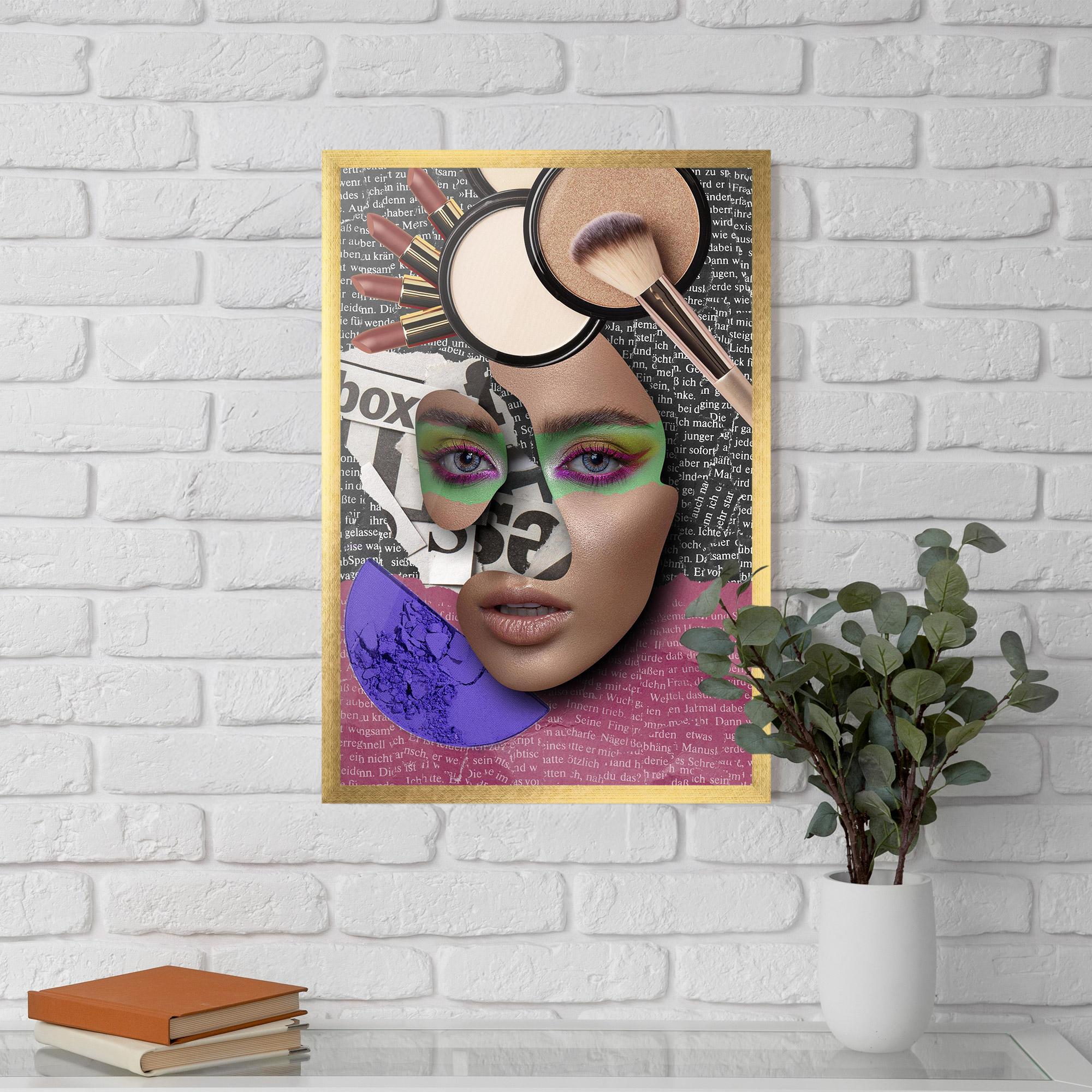 Keretezett Poszter Makeup Collage mockup 5