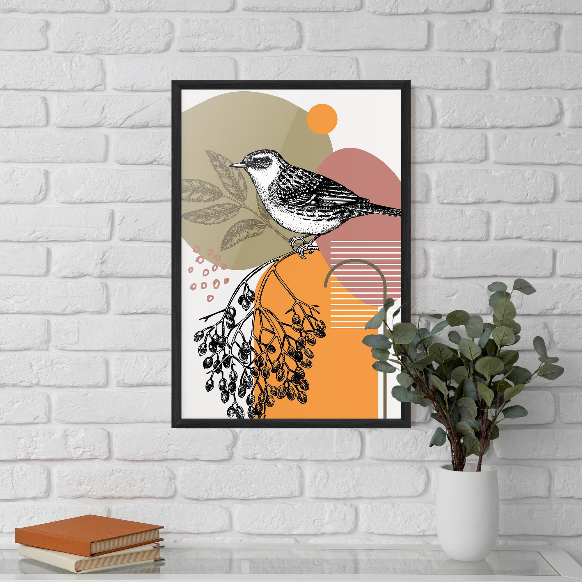 Keretezett Poszter Bird Collage mockup 5