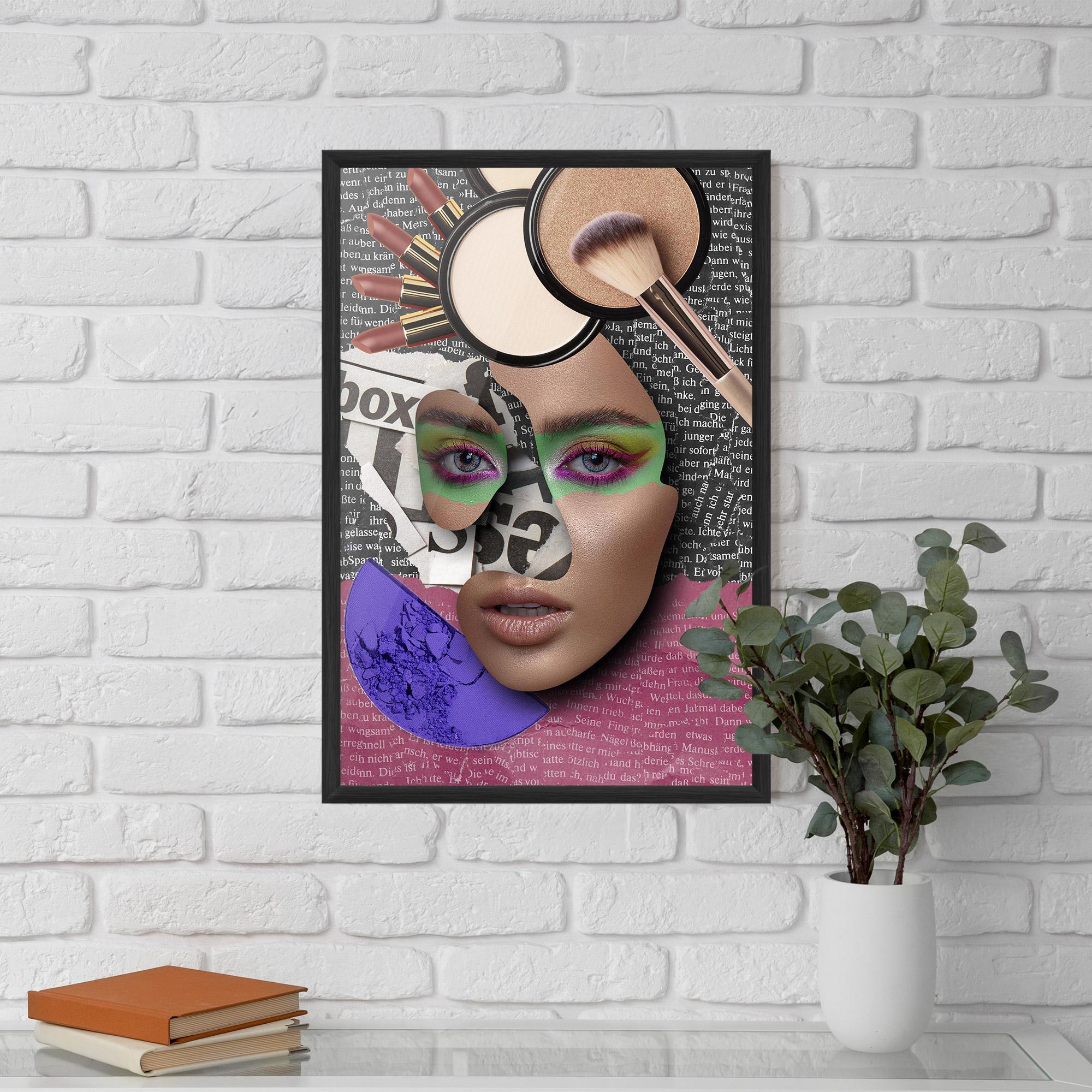 Keretezett Poszter Makeup Collage mockup 5