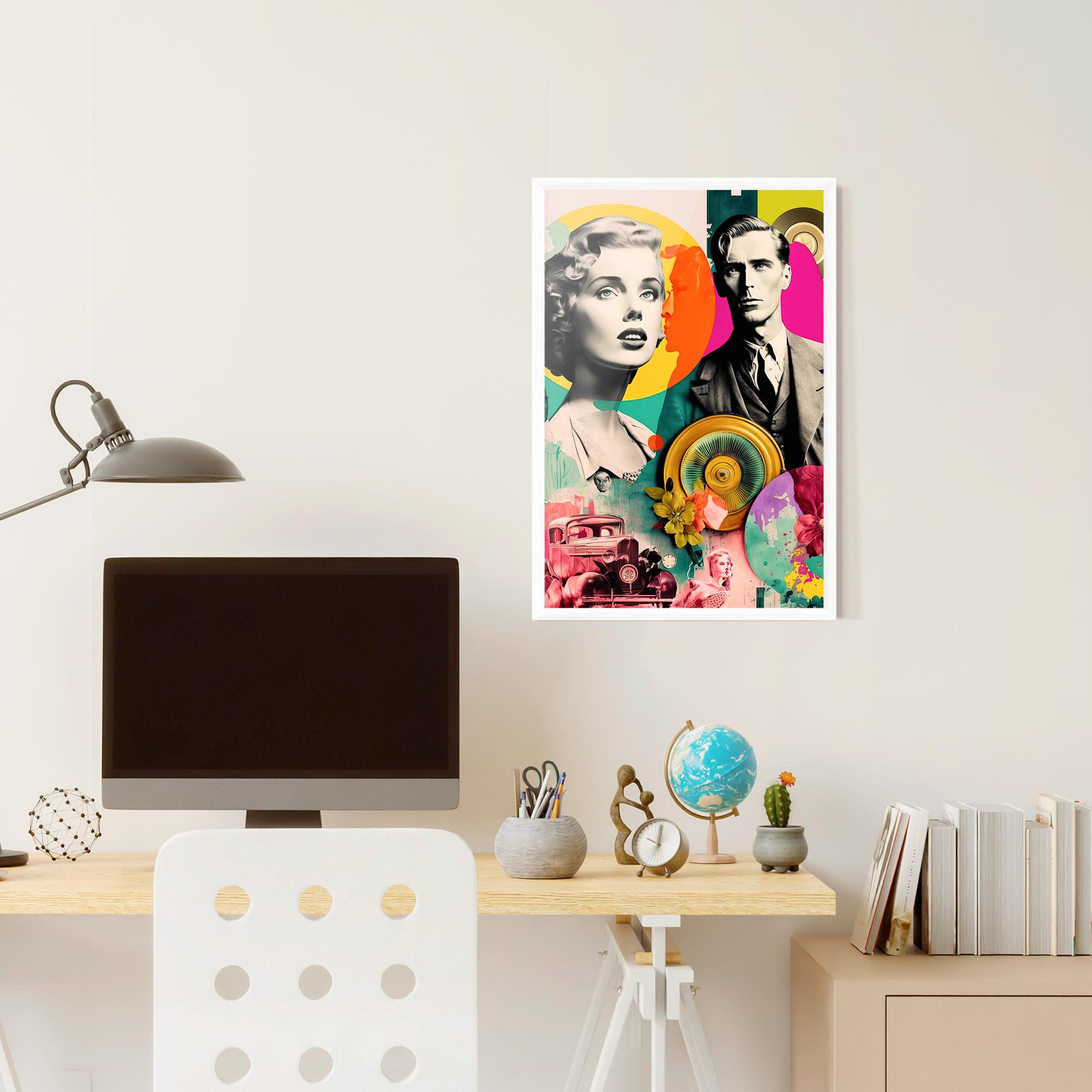 Keretezett Poszter 60s Retro Collage mockup 6