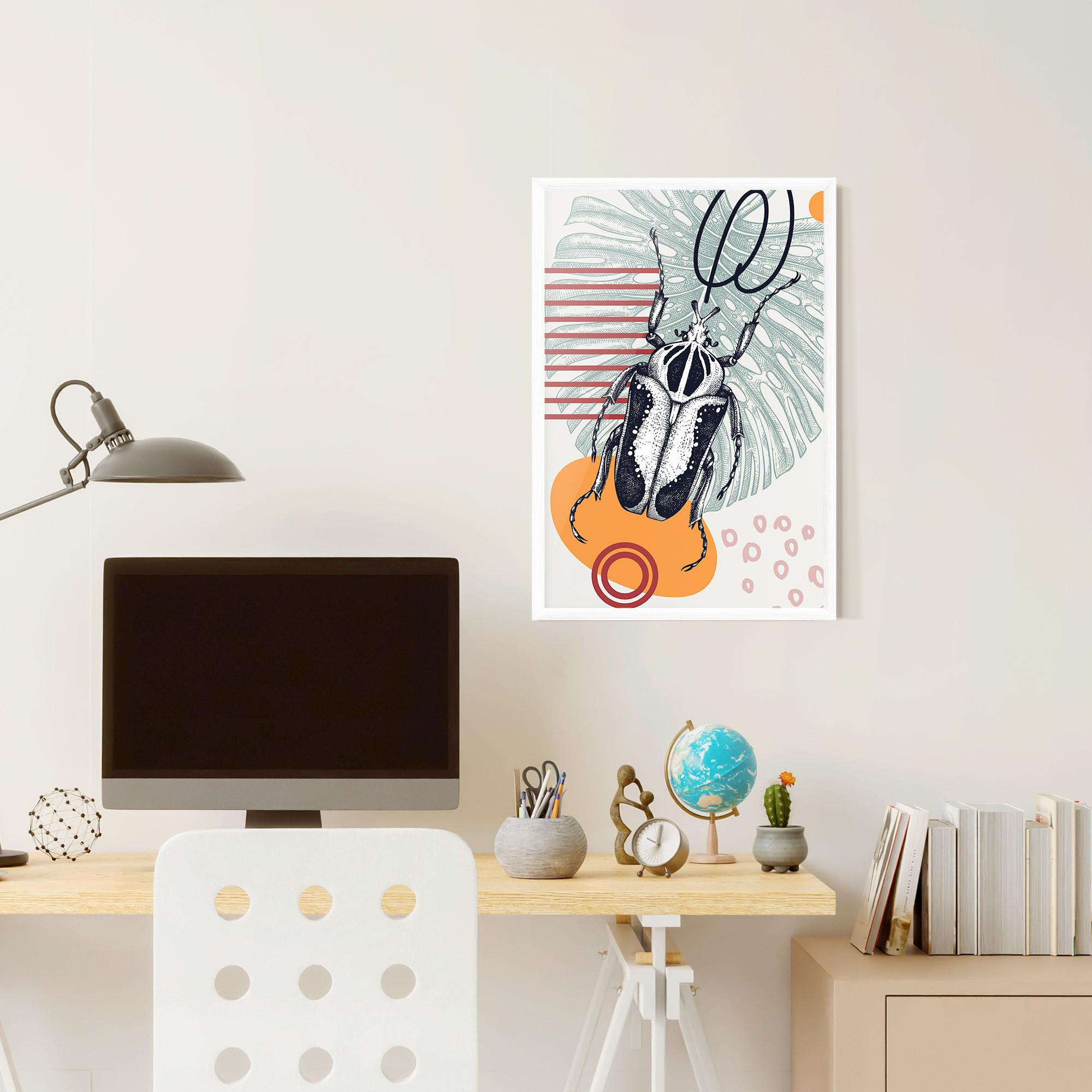 Keretezett Poszter Insects Art Collage mockup 6
