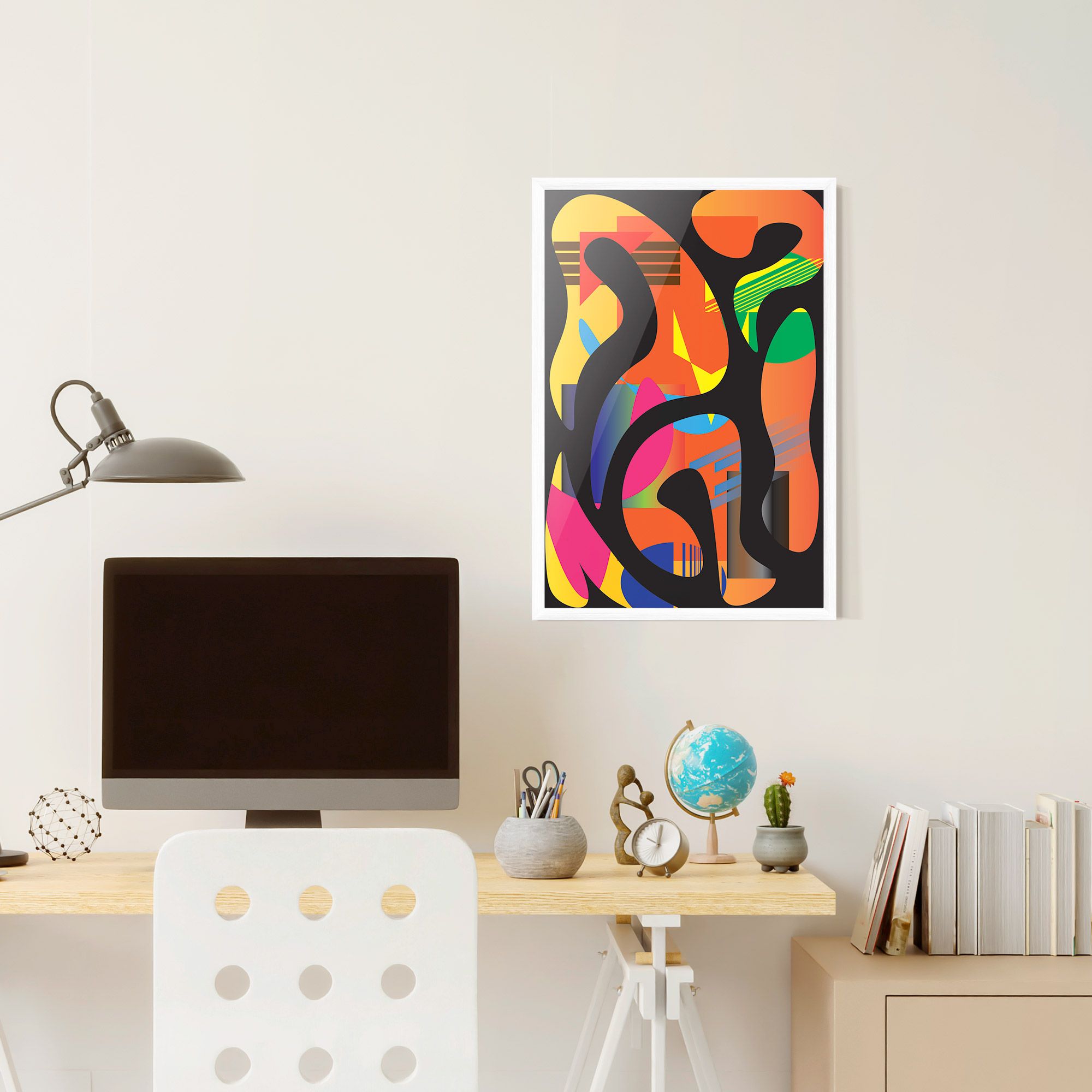 Shape Abstract Orange mockup 6