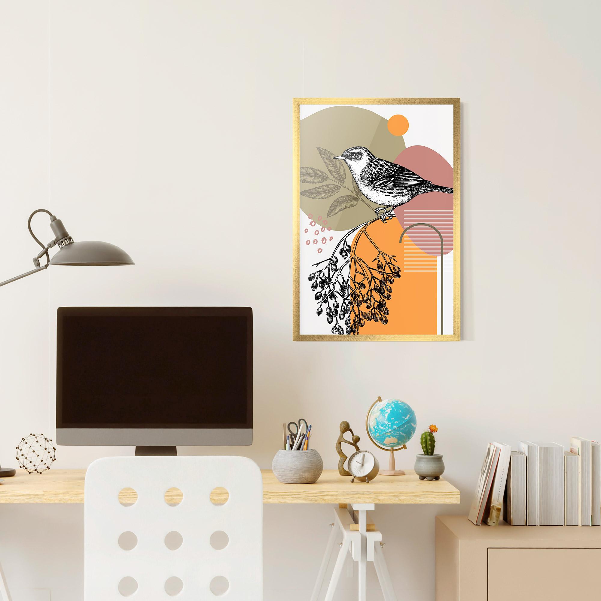 Keretezett Poszter Bird Collage mockup 6
