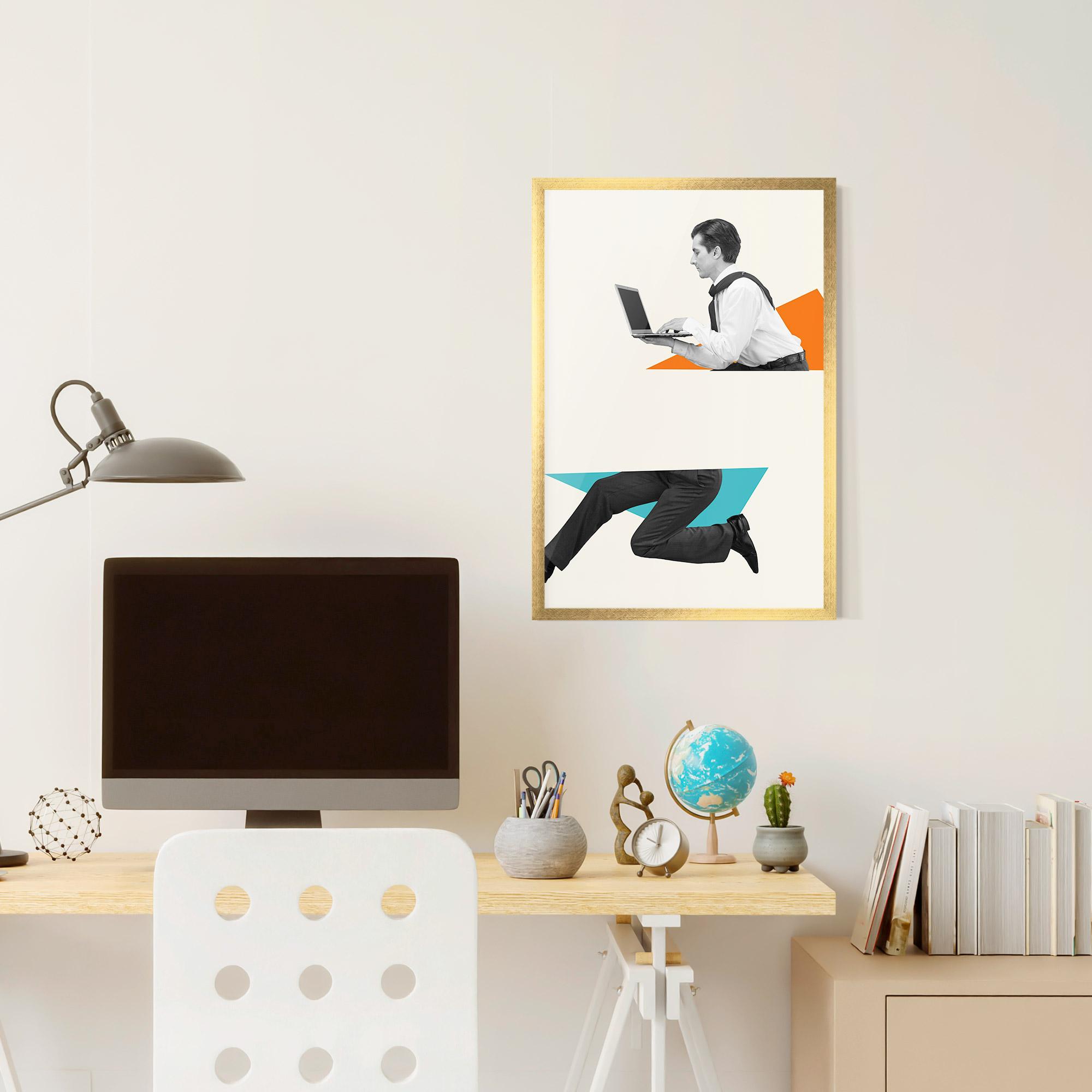 Keretezett Poszter Businessman Collage mockup 6