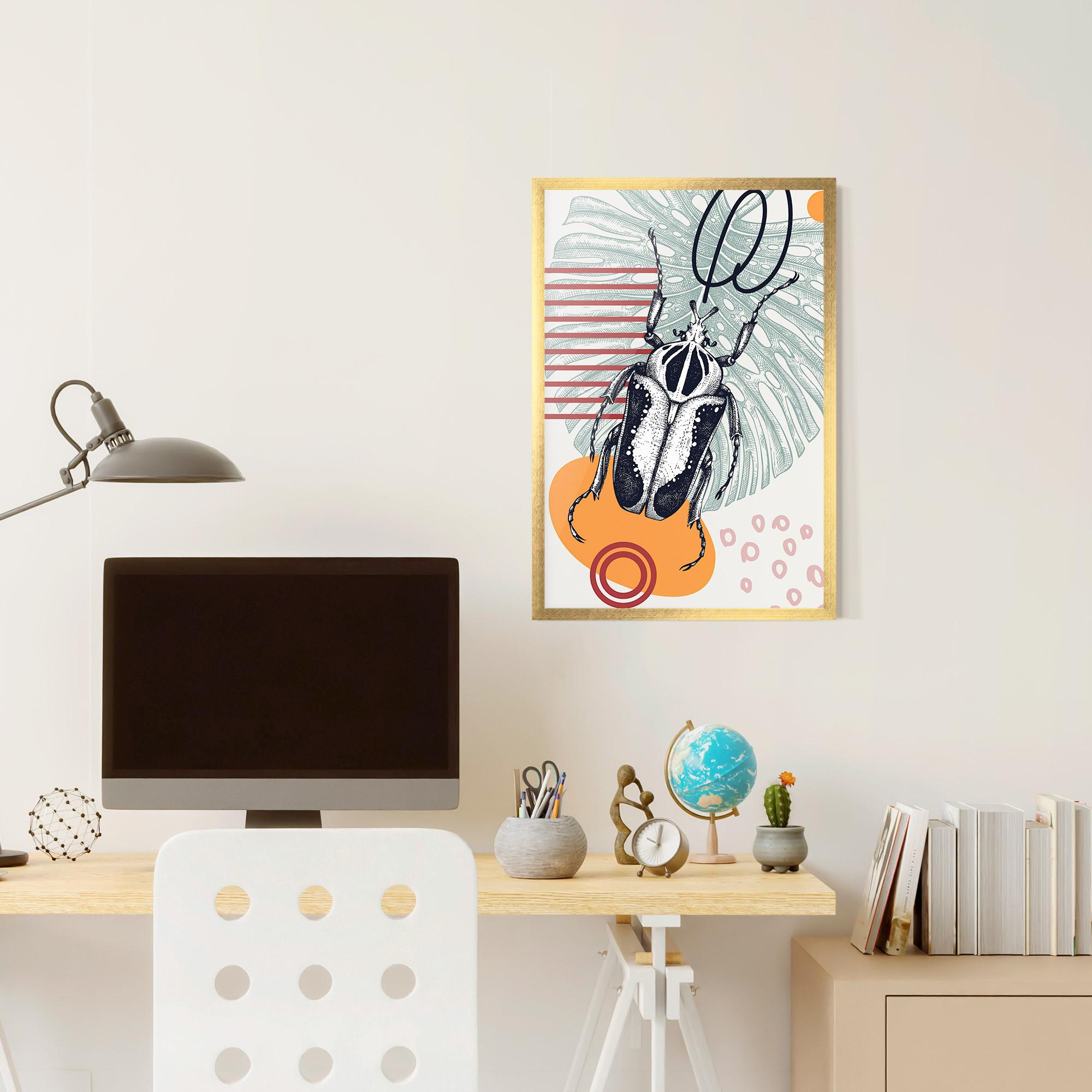 Keretezett Poszter Insects Art Collage mockup 6