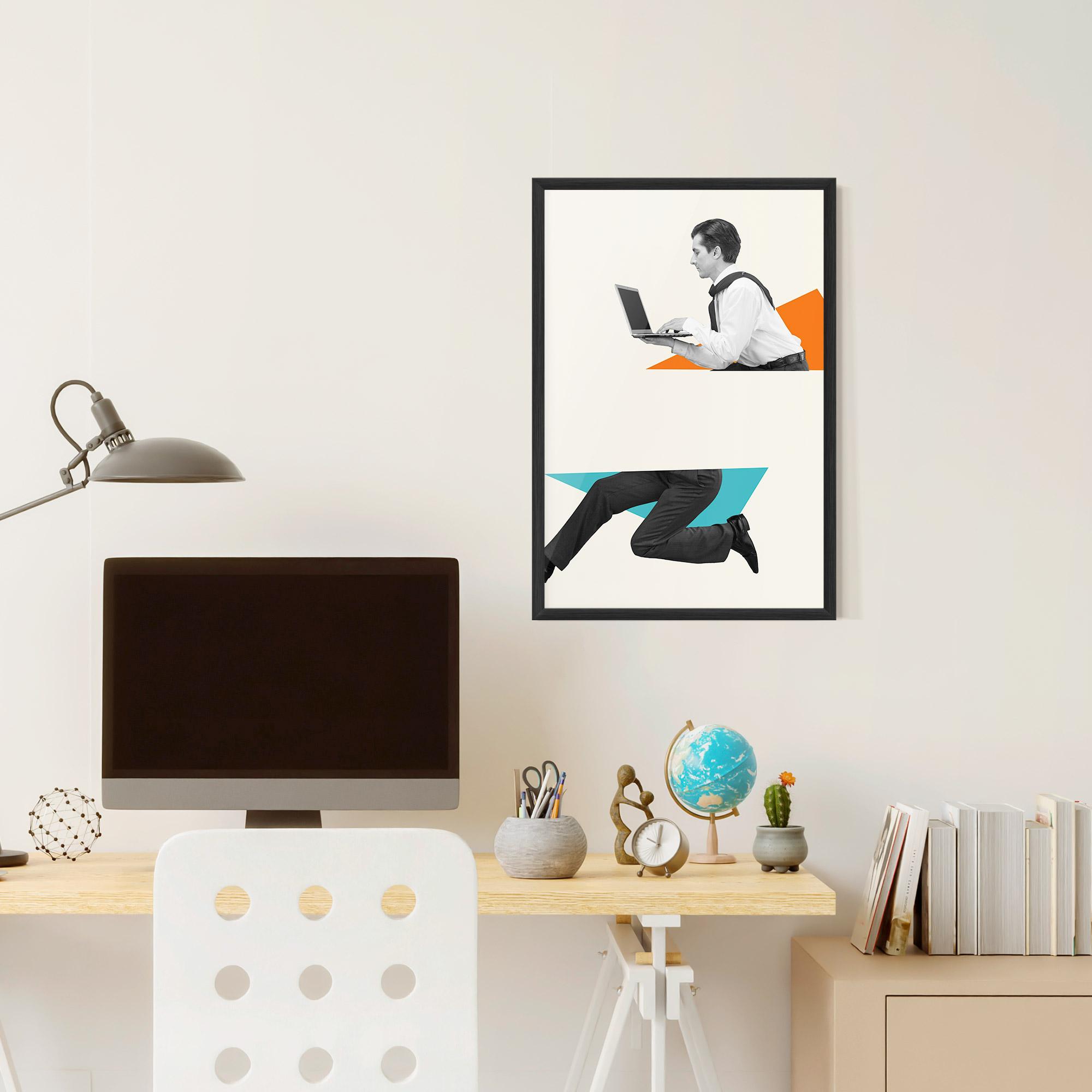 Keretezett Poszter Businessman Collage mockup 6