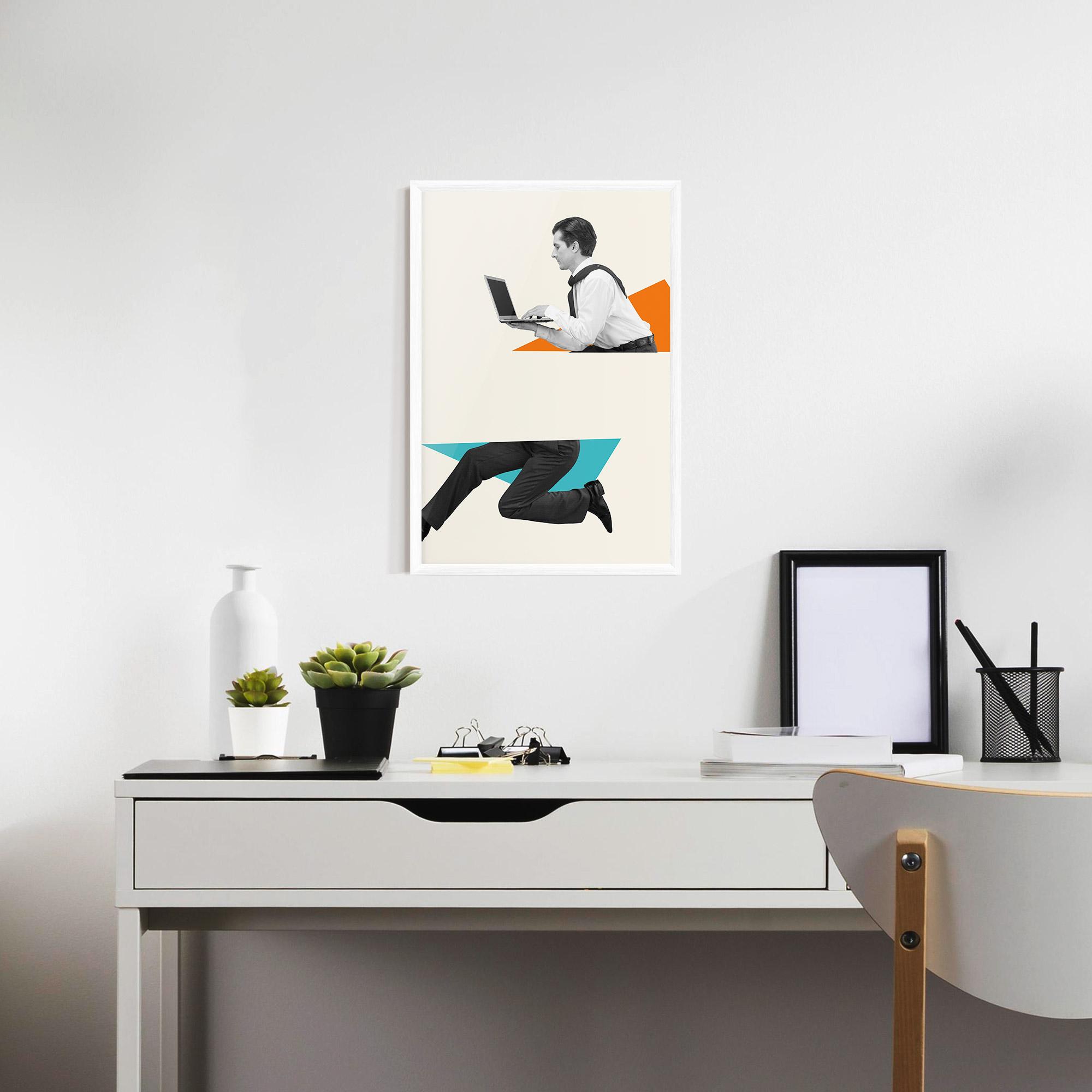 Keretezett Poszter Businessman Collage mockup 7