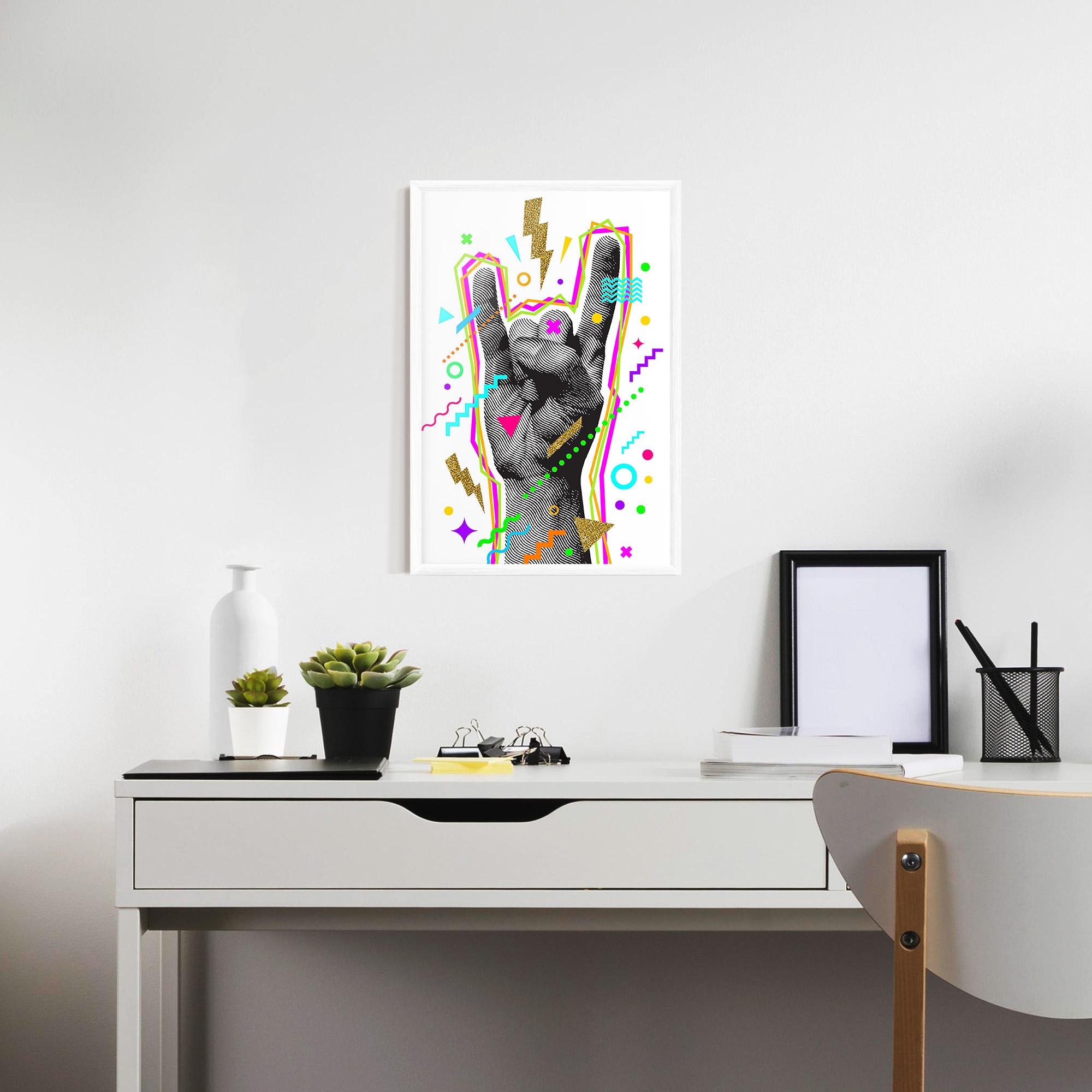 Keretezett Poszter Hand Sign Art mockup 7