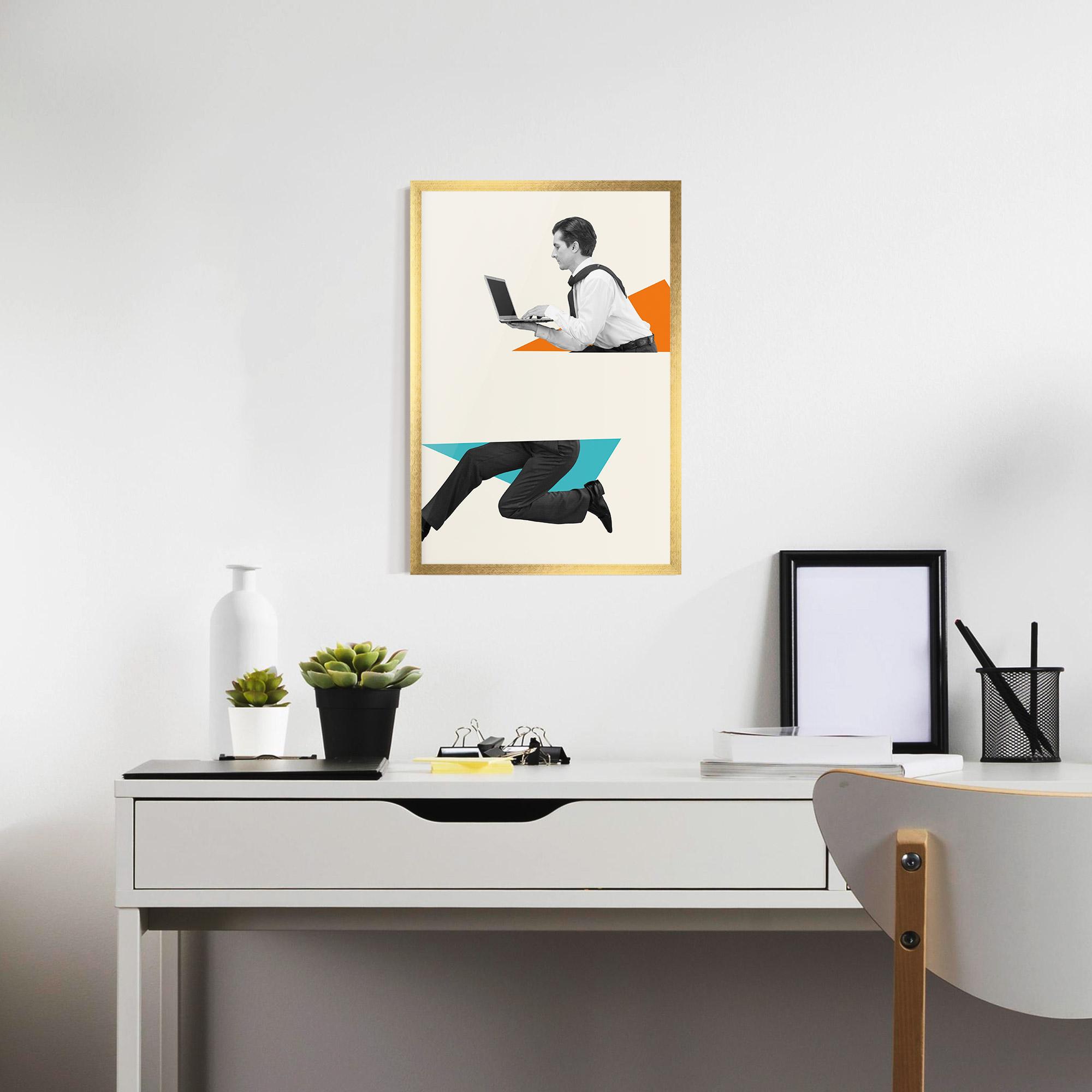 Keretezett Poszter Businessman Collage mockup 7