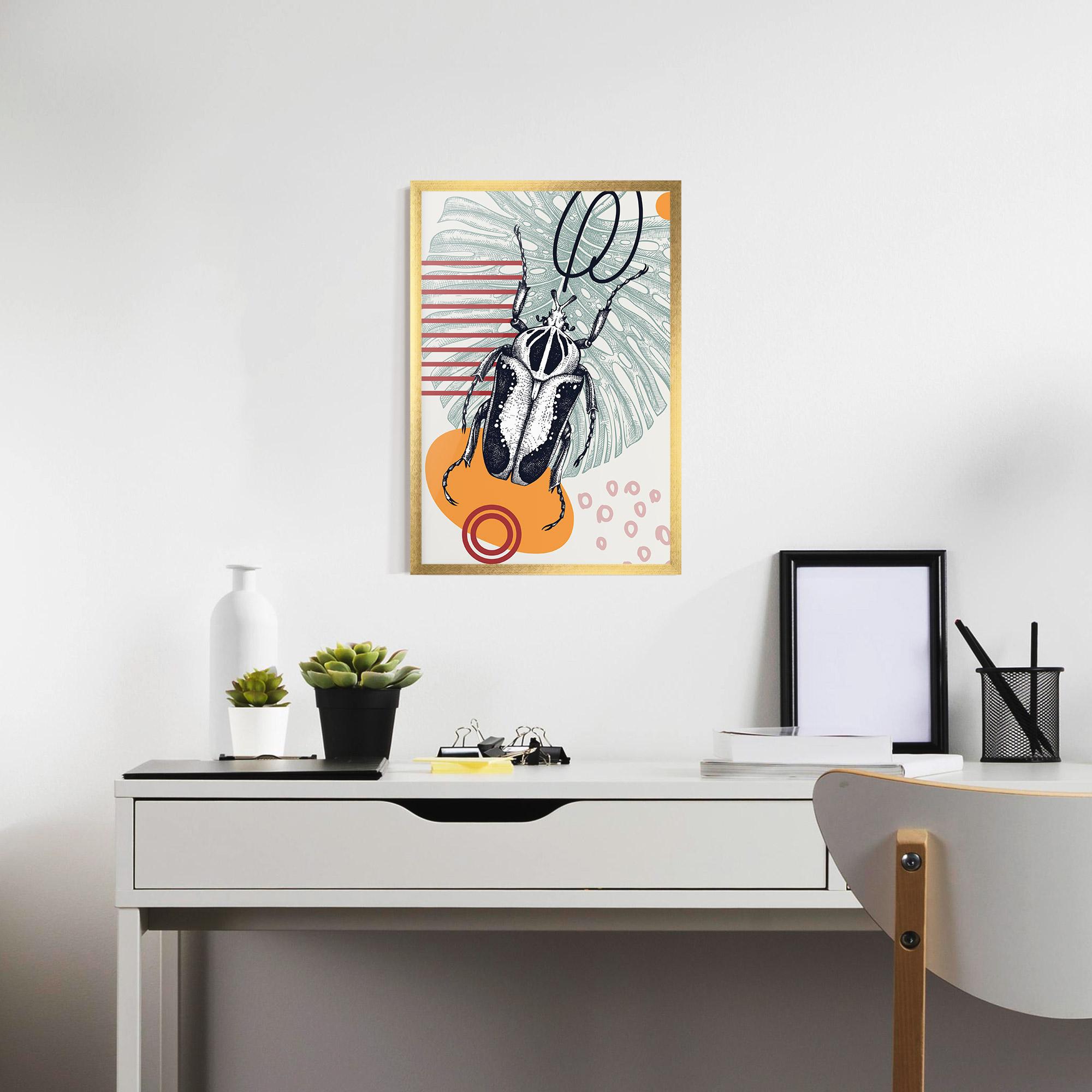 Keretezett Poszter Insects Art Collage mockup 7