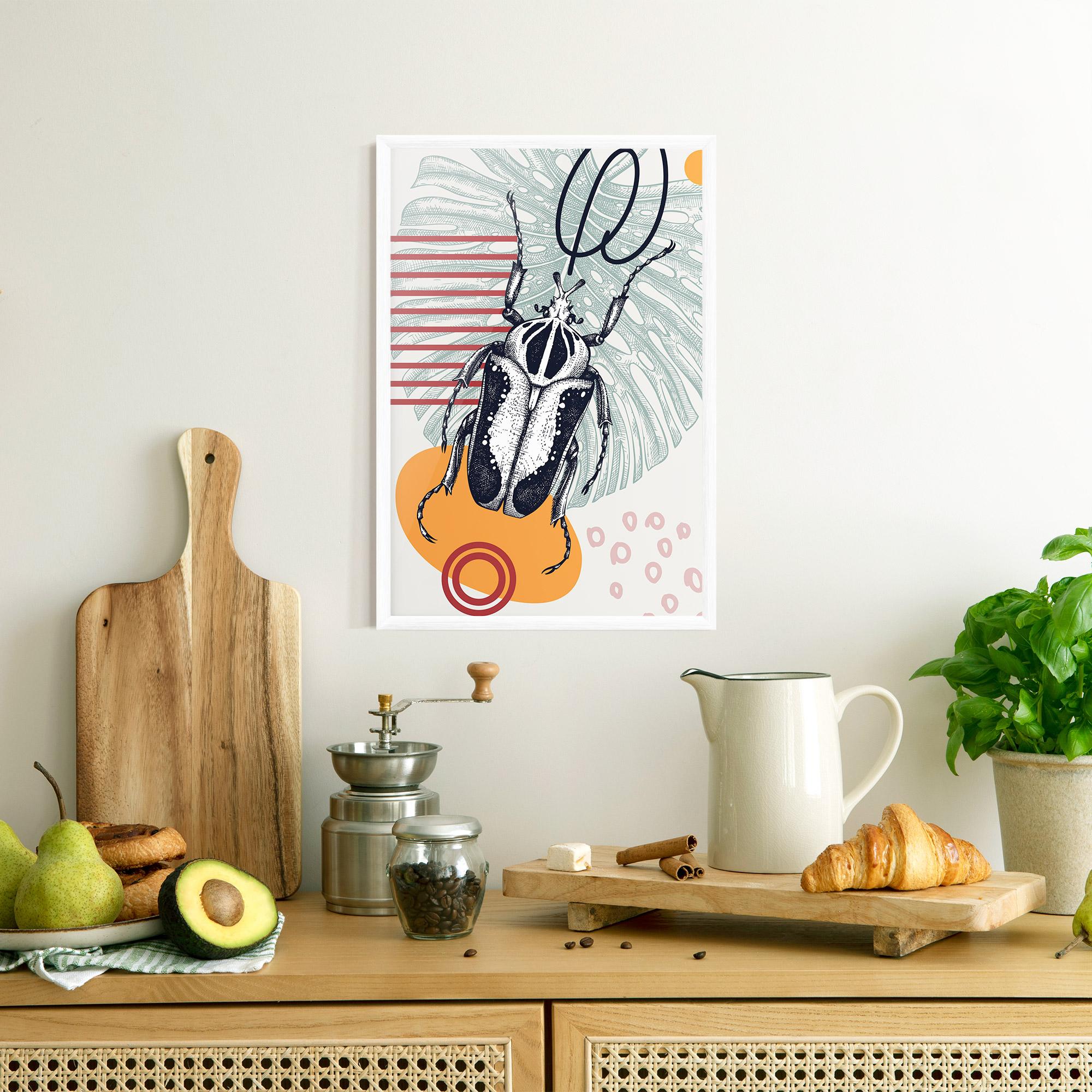 Keretezett Poszter Insects Art Collage mockup 8