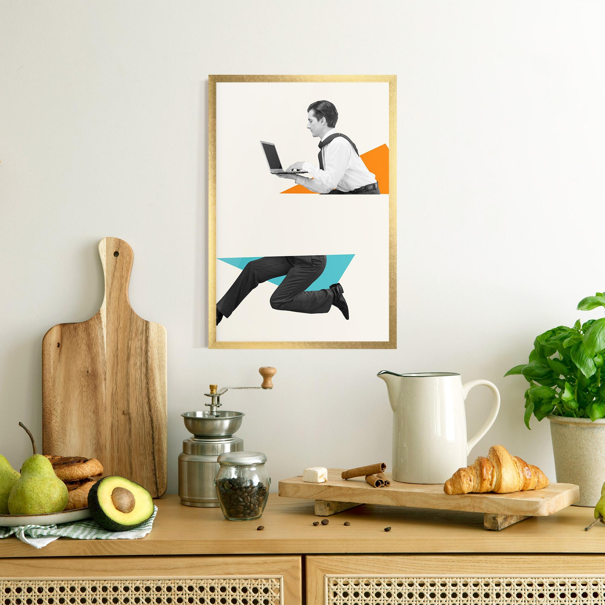 Keretezett Poszter Businessman Collage mockup 8