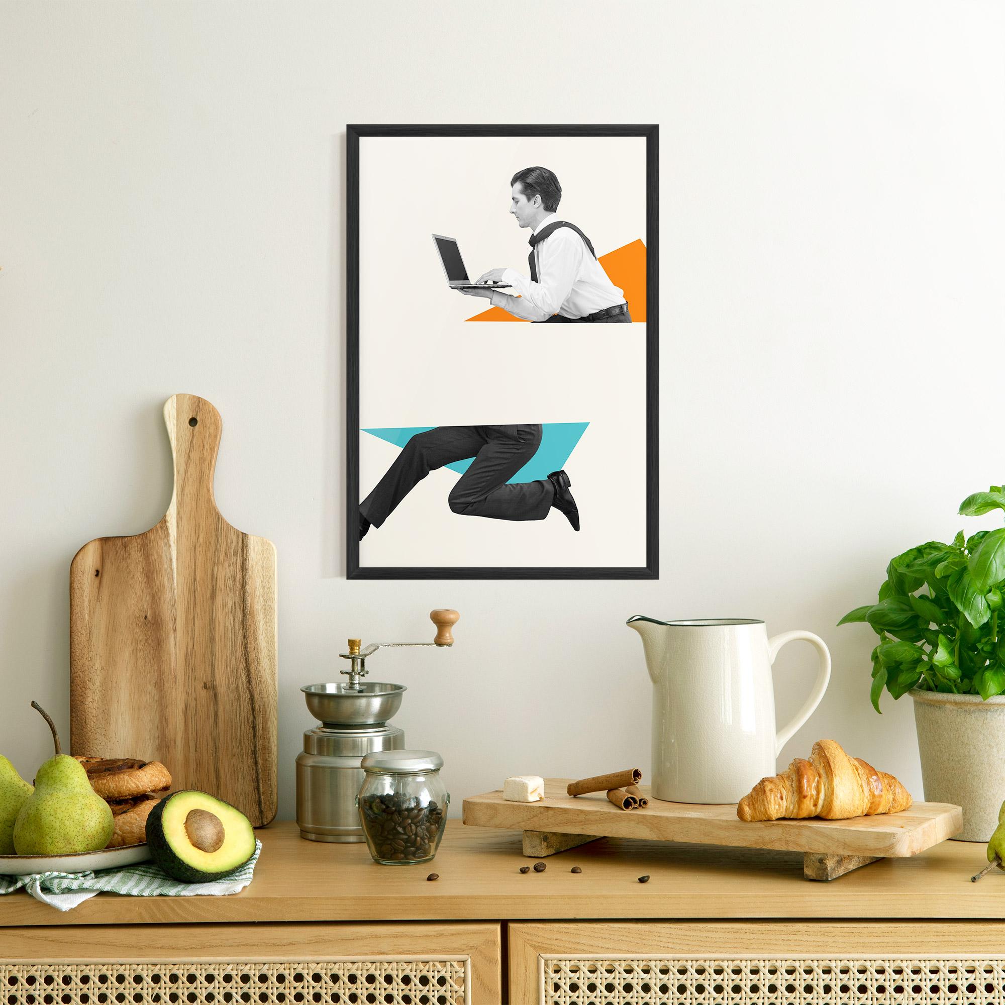 Keretezett Poszter Businessman Collage mockup 8