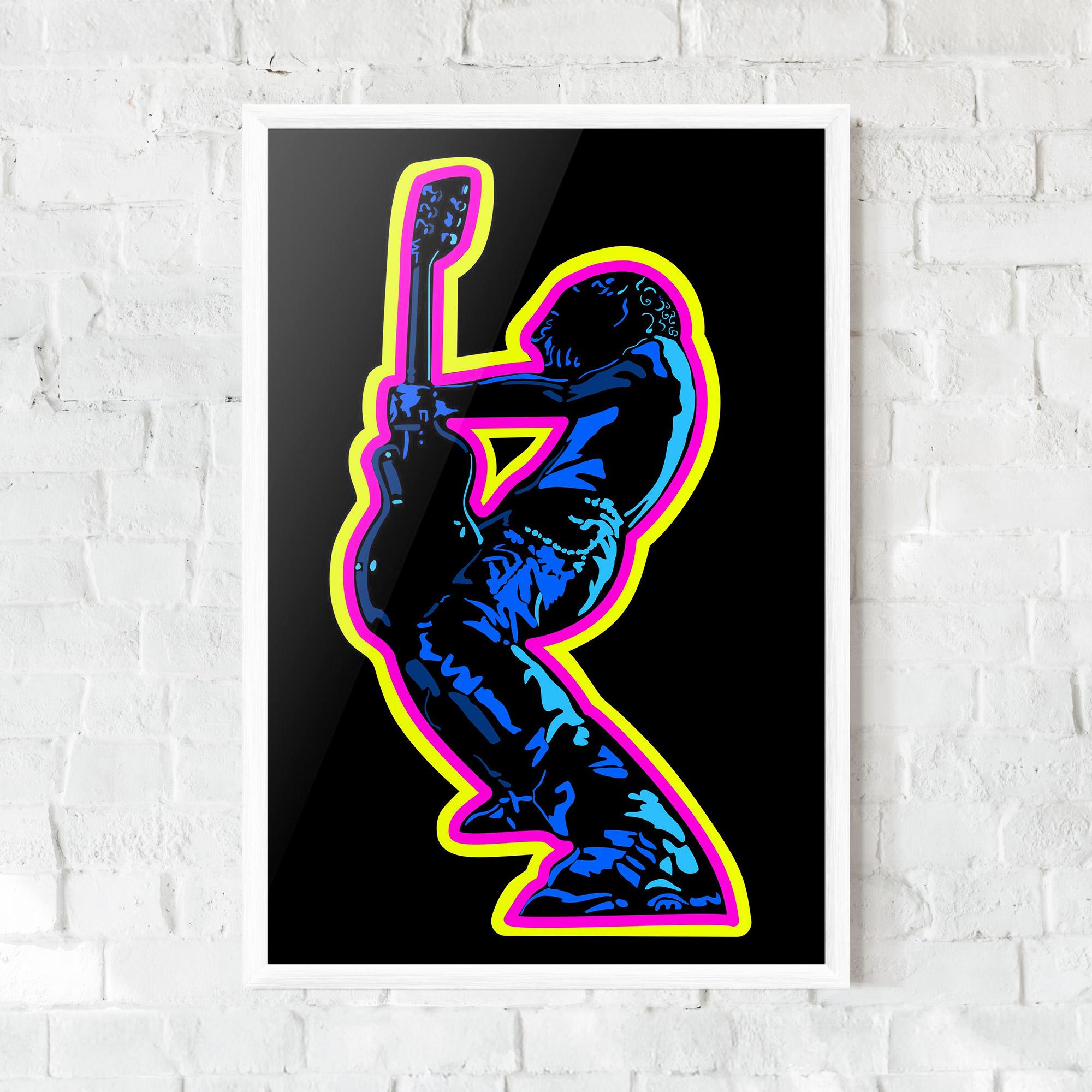 Keretezett Poszter Guitarist Art mockup 0