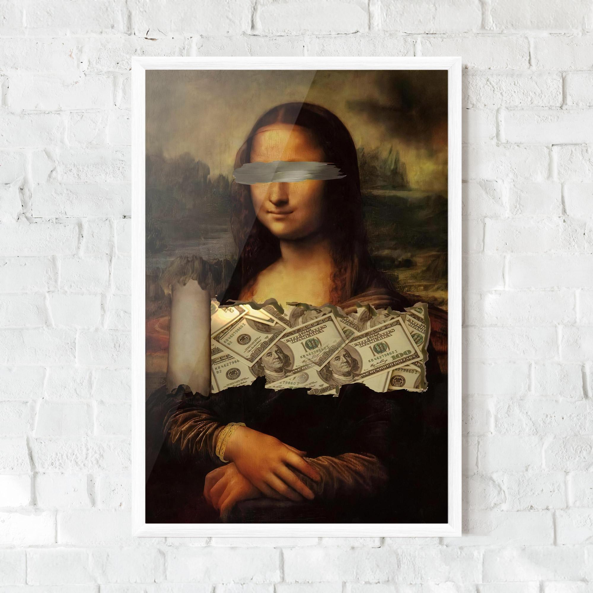 Keretezett Poszter Money Lisa mockup 0