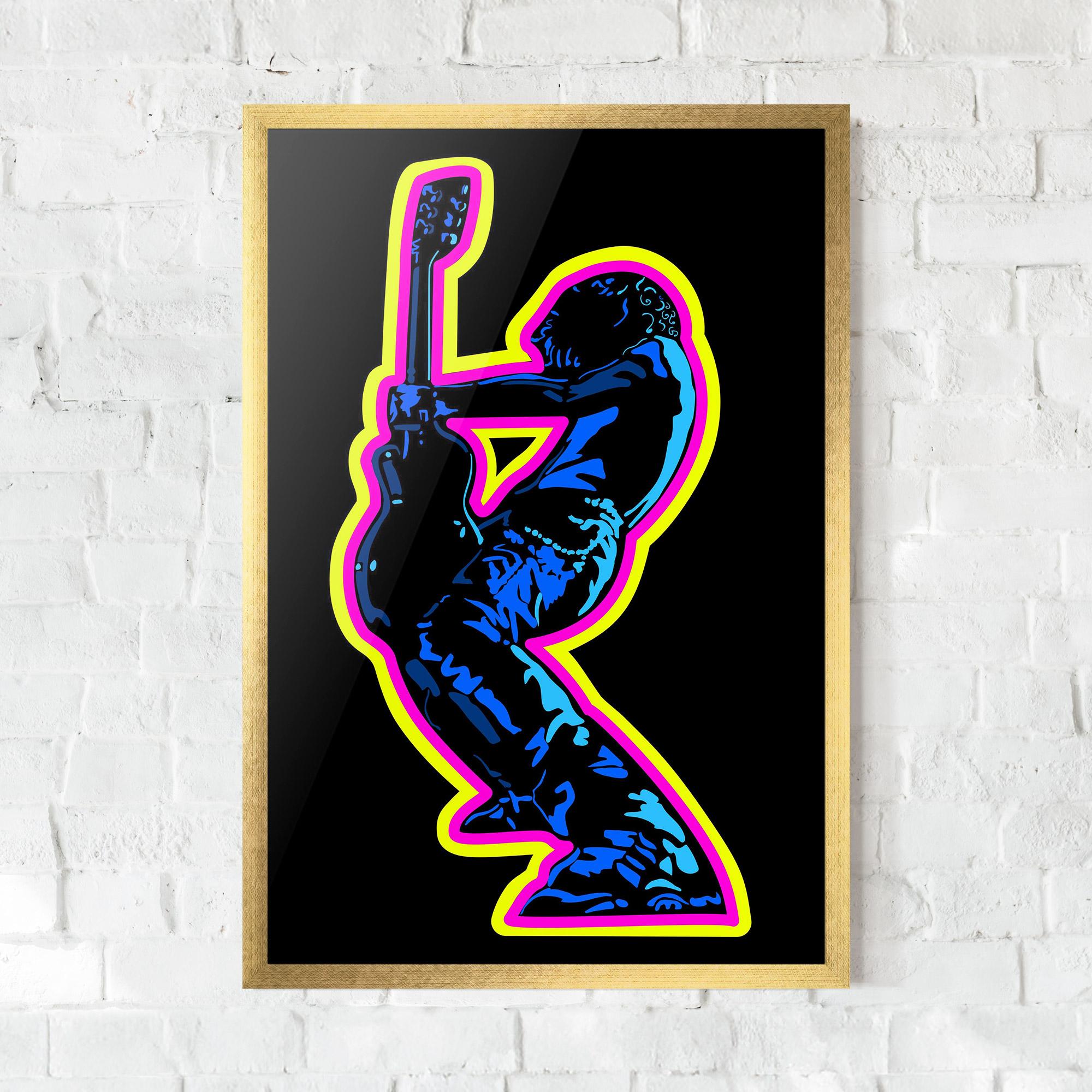 Keretezett Poszter Guitarist Art mockup 0