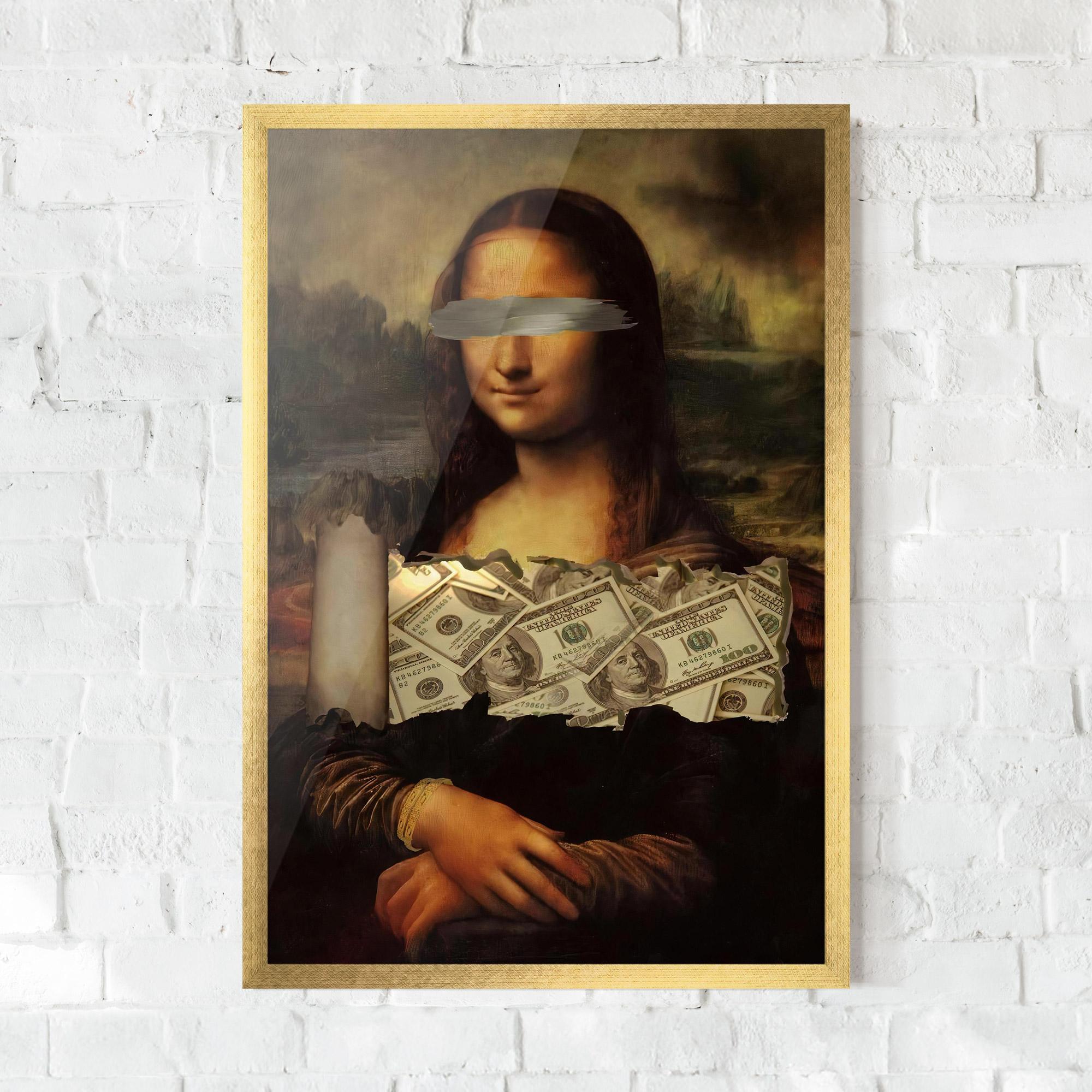 Keretezett Poszter Money Lisa mockup 0