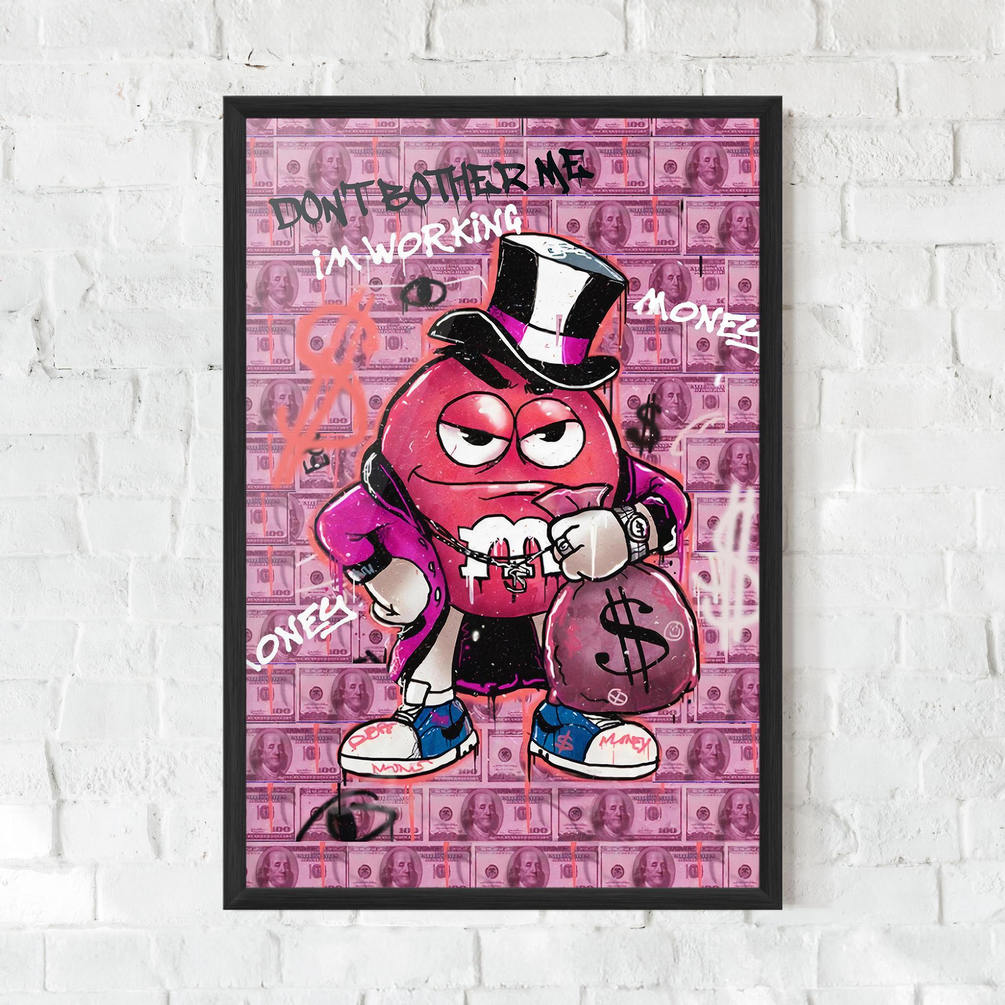 Keretezett Poszter Give Me Your Money mockup 0