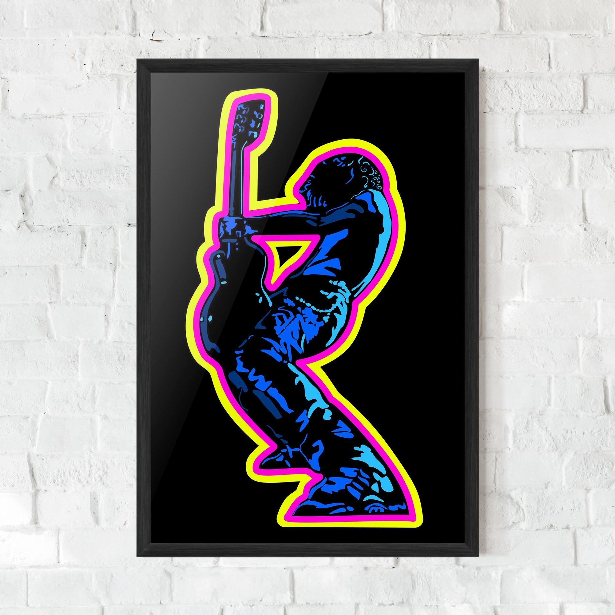 Keretezett Poszter Guitarist Art mockup 0