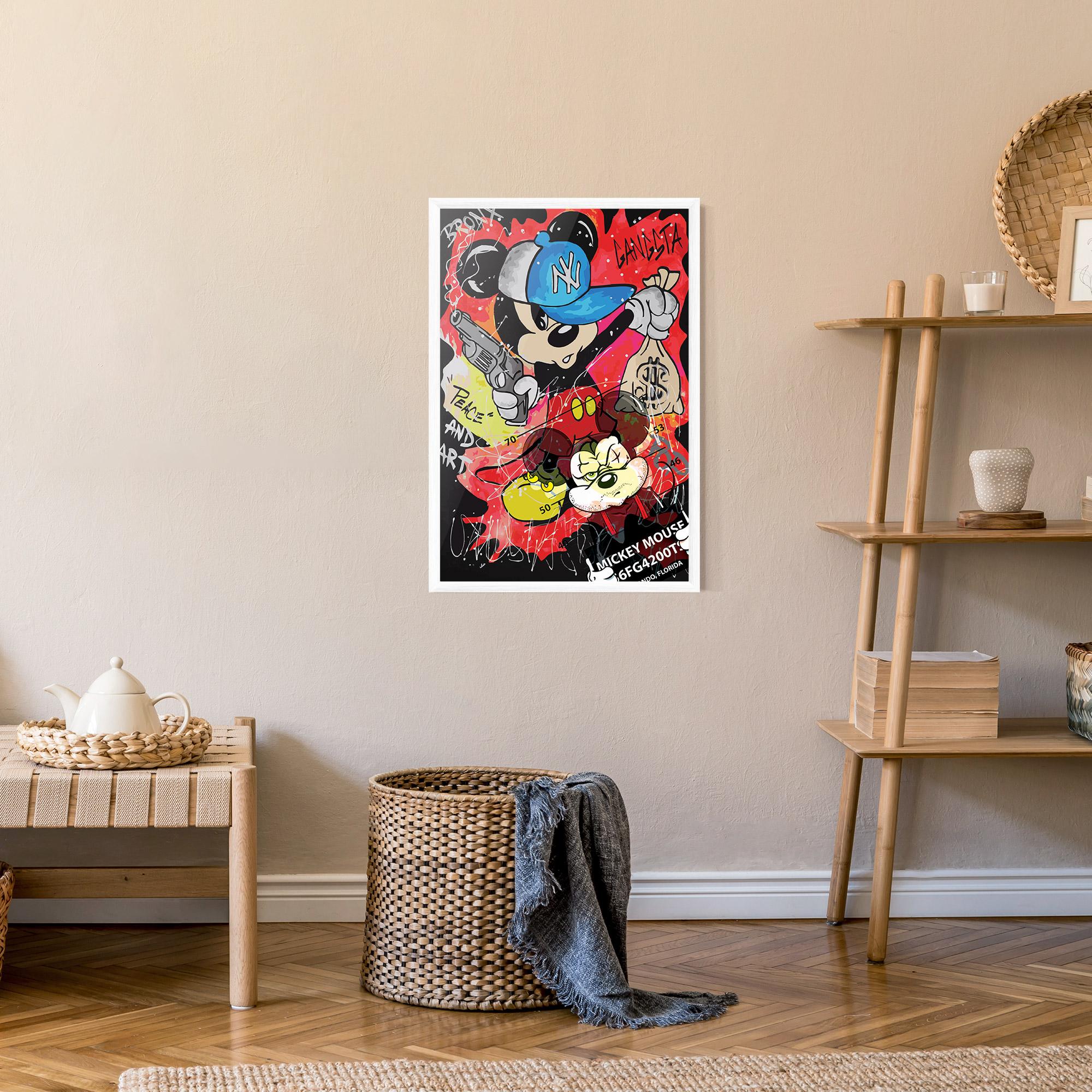 Keretezett Poszter Gangsta Mickey mockup 9