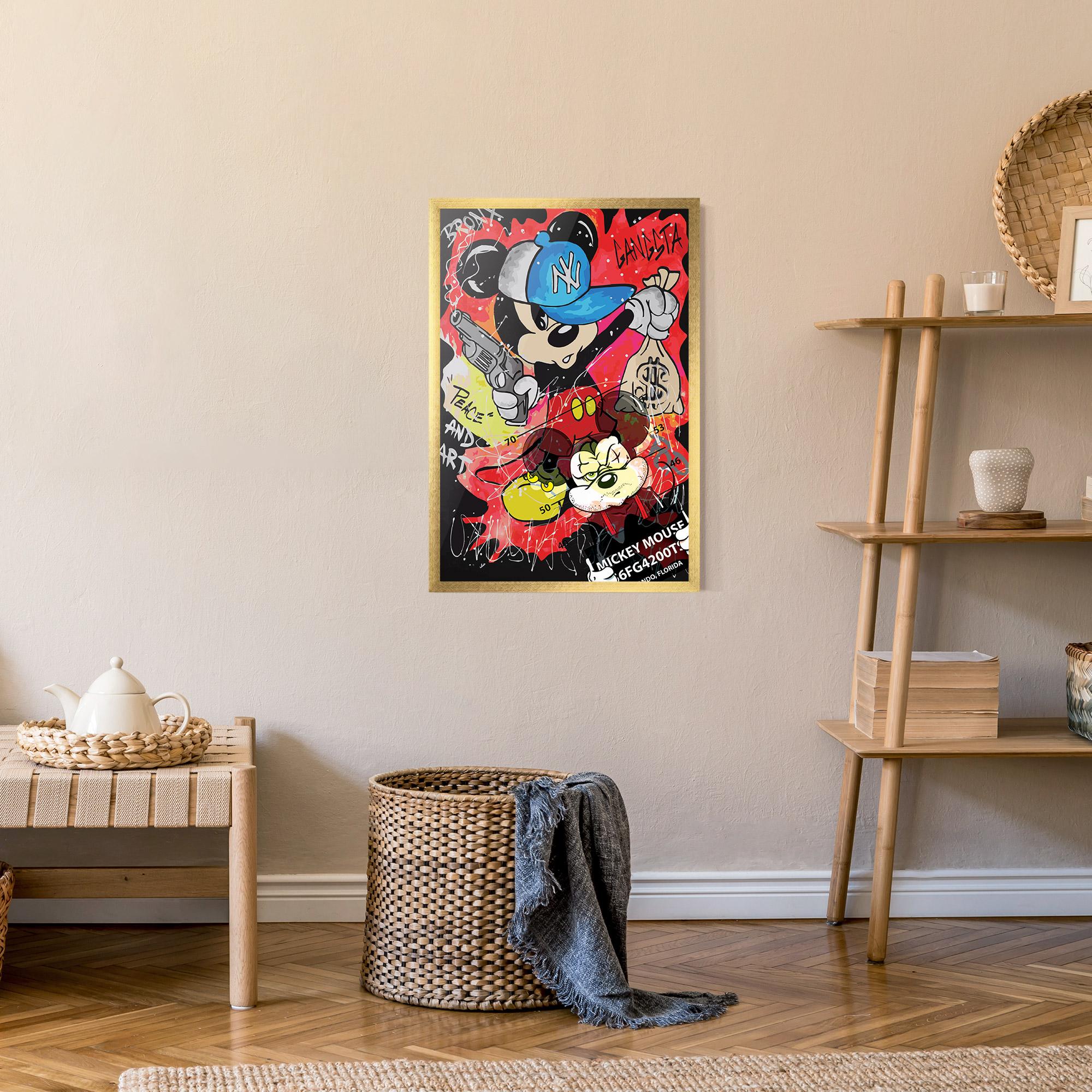 Keretezett Poszter Gangsta Mickey mockup 9