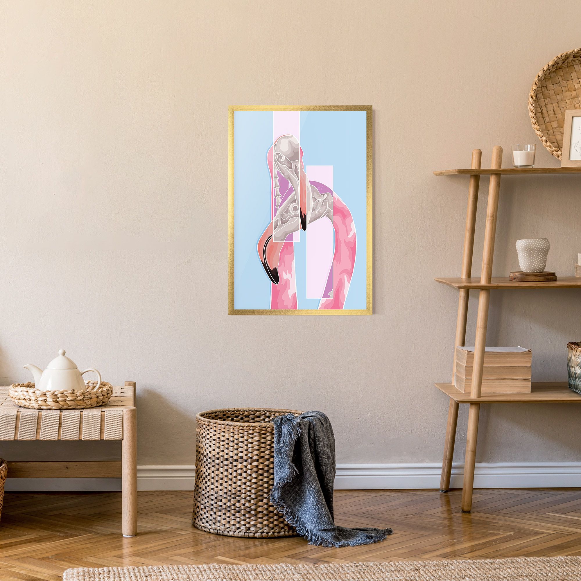 Pink Skull Flamingo mockup 9