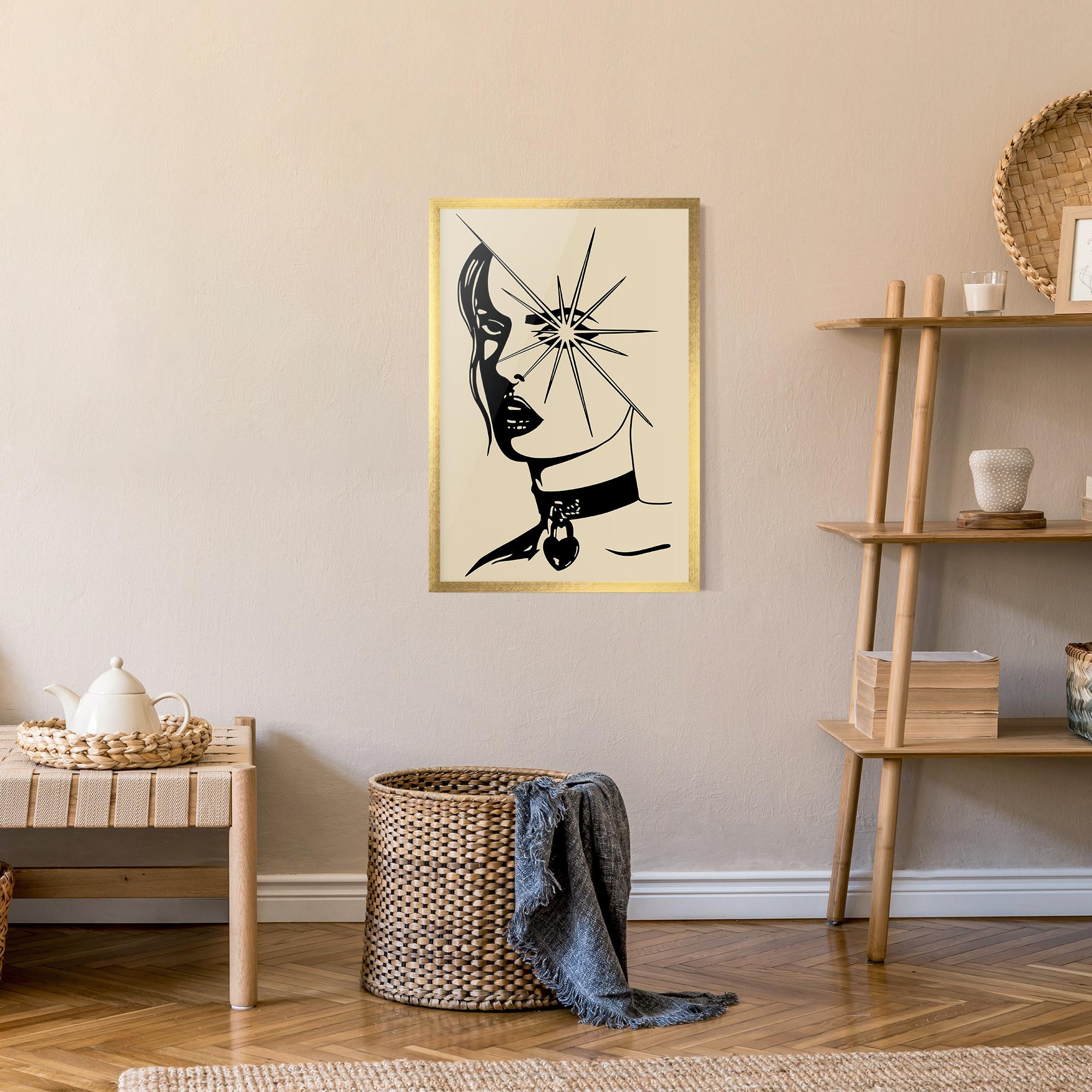 Keretezett Poszter Woman Vision Star mockup 9