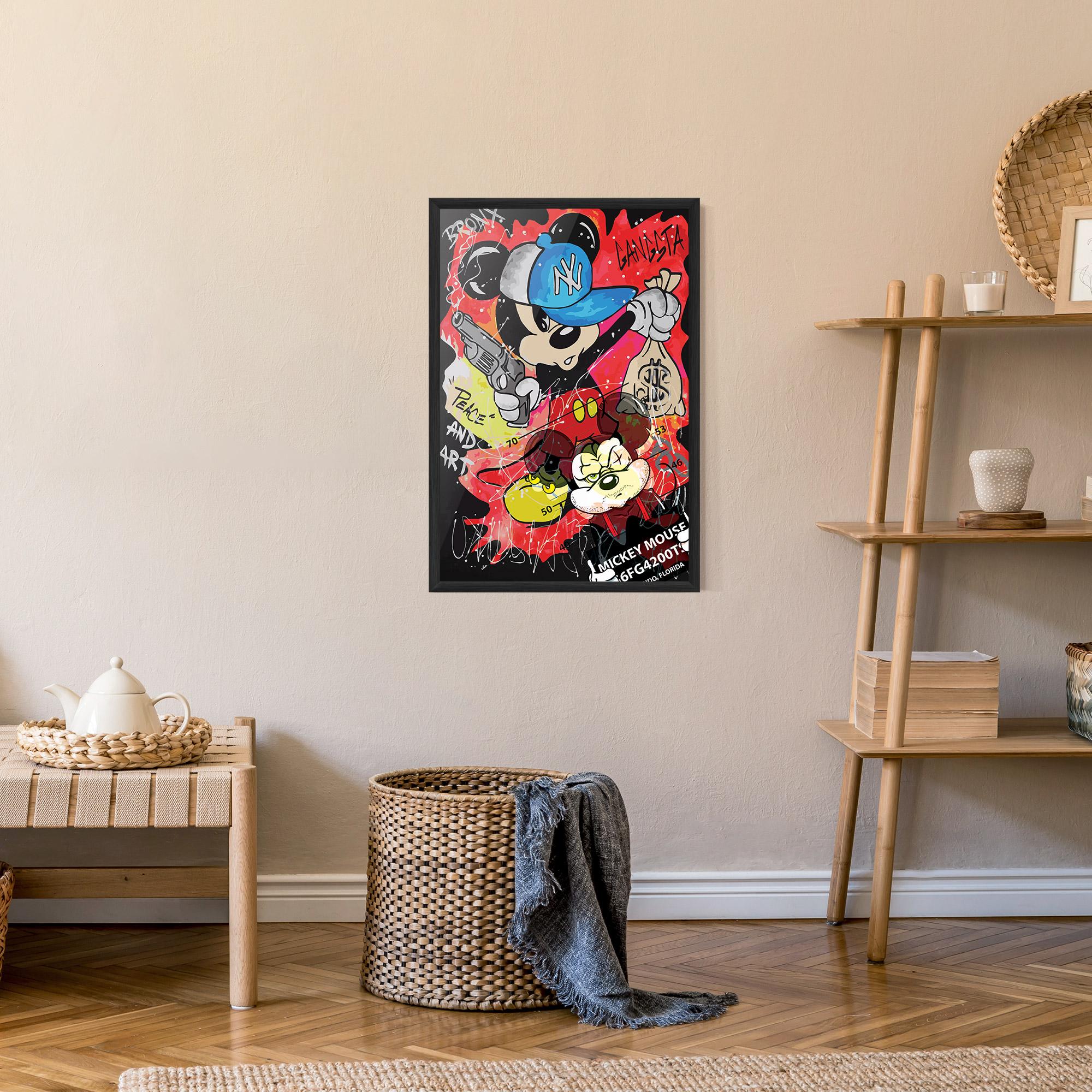 Keretezett Poszter Gangsta Mickey mockup 9