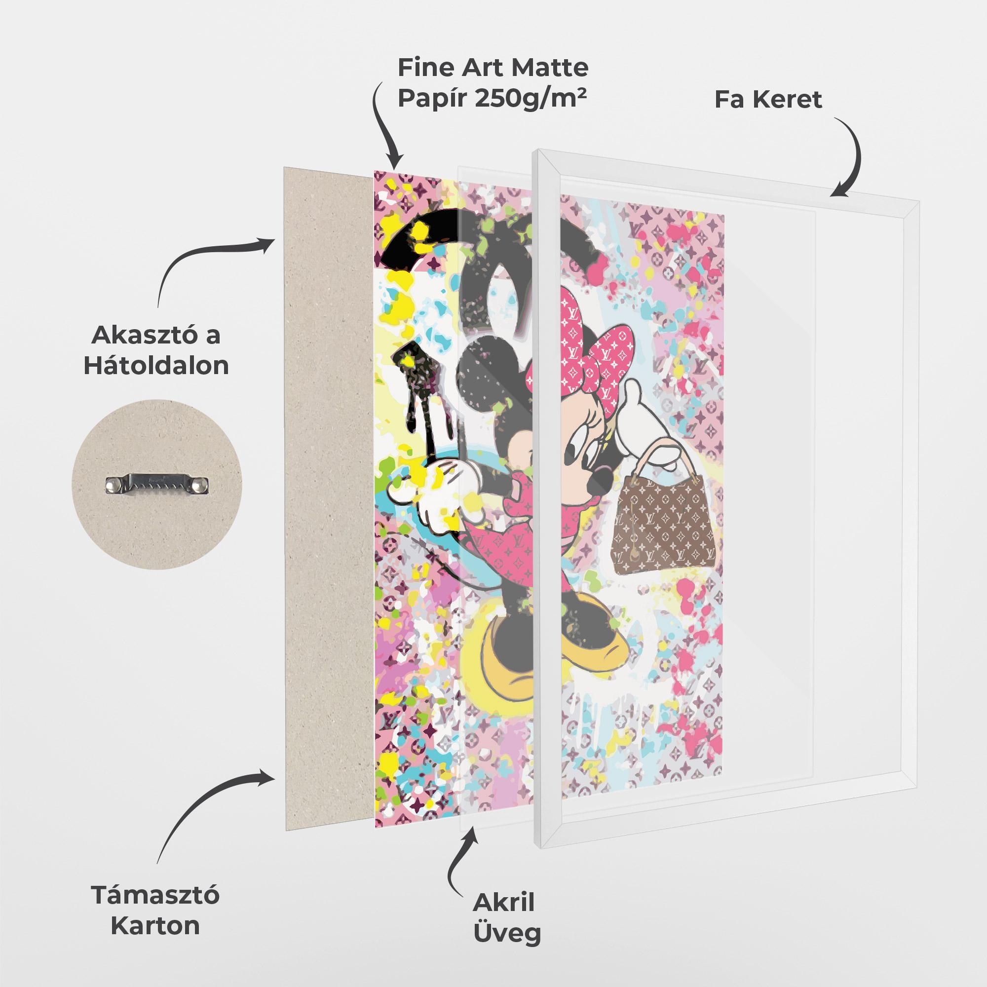 Keretezett Poszter Minnie Comes Back In Fashion mockup 1