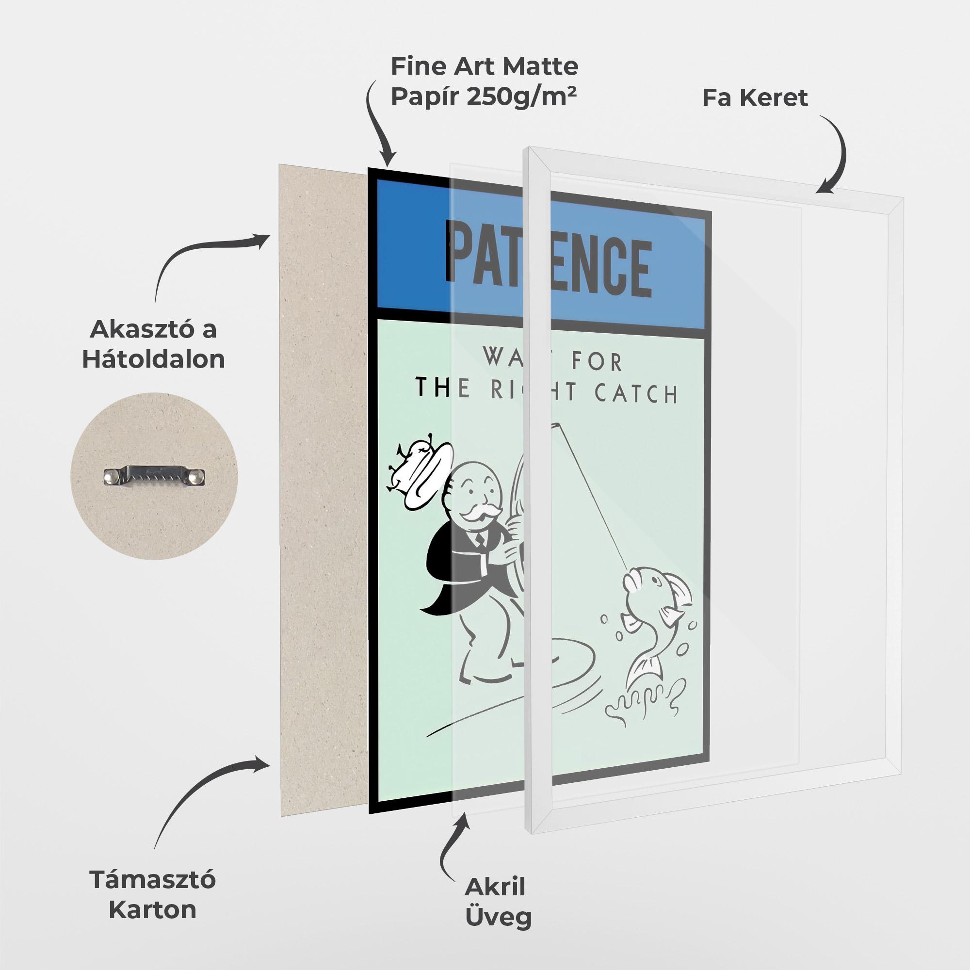 Keretezett Poszter Patience mockup 1