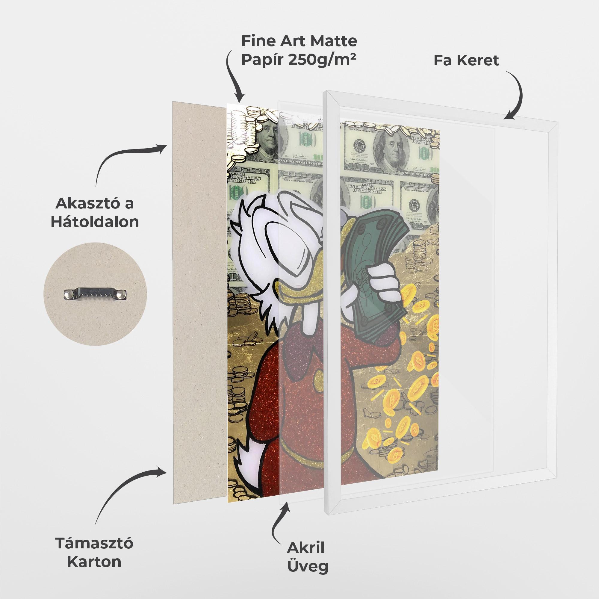 Keretezett Poszter Smell Like Money mockup 1