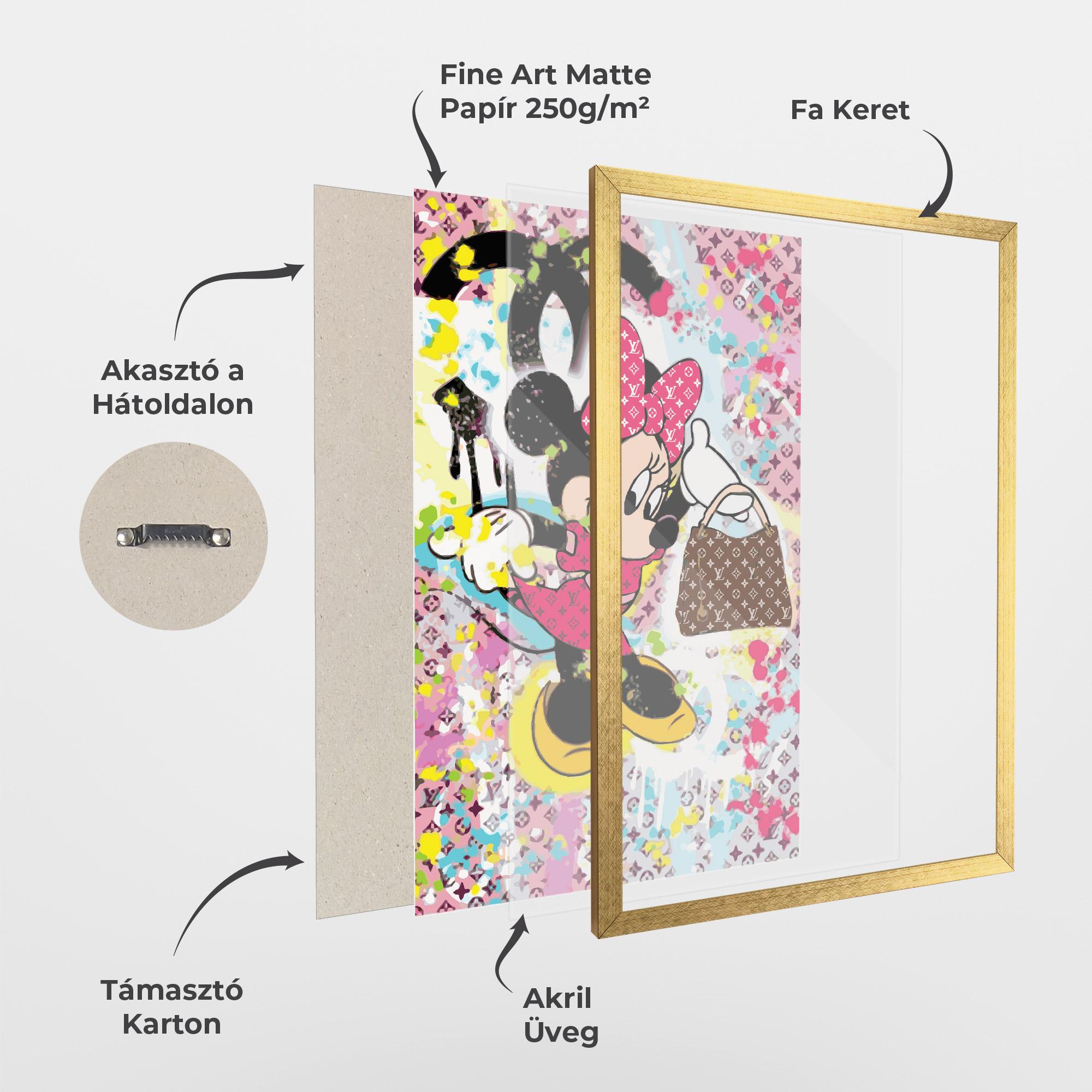 Keretezett Poszter Minnie Comes Back In Fashion mockup 1