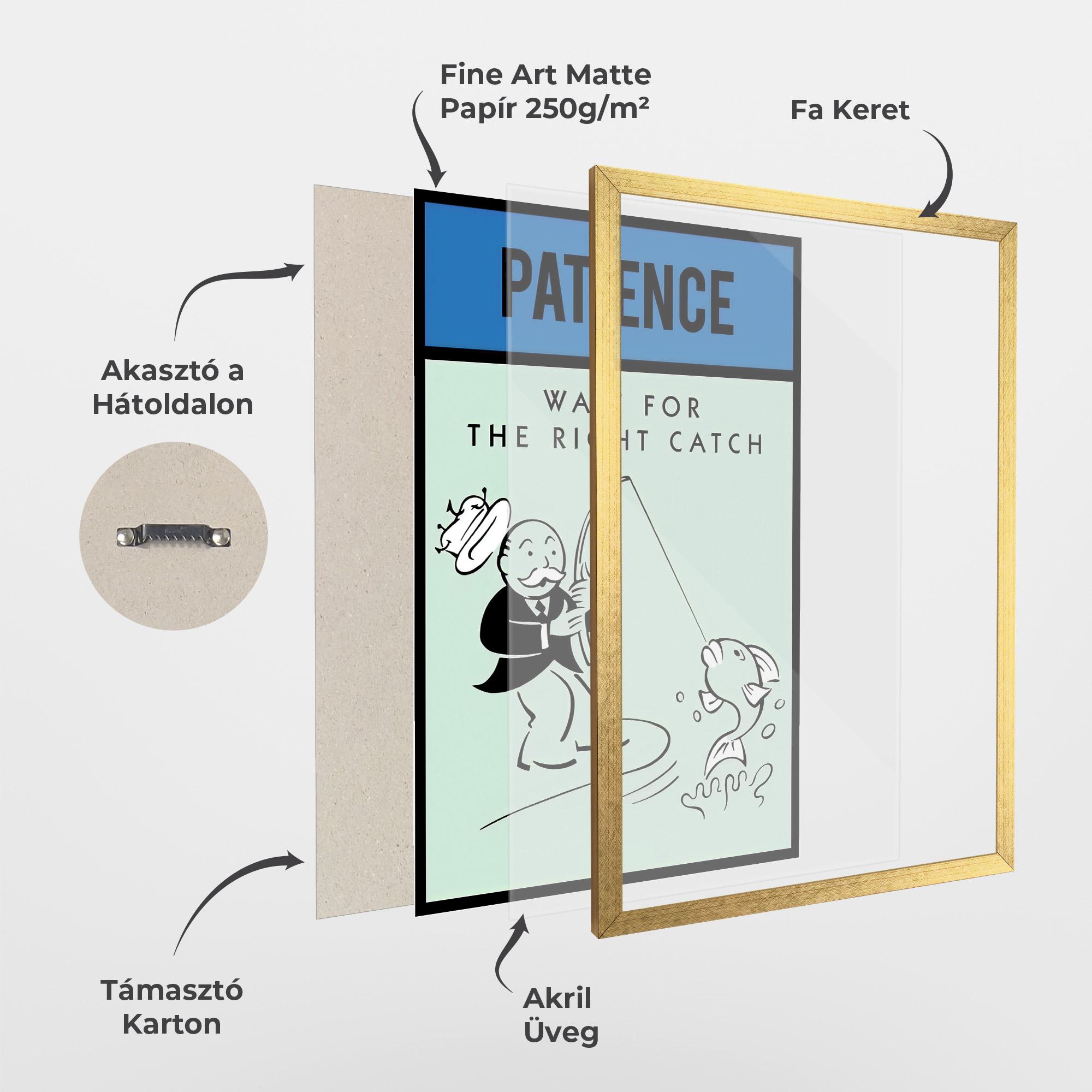 Keretezett Poszter Patience mockup 1