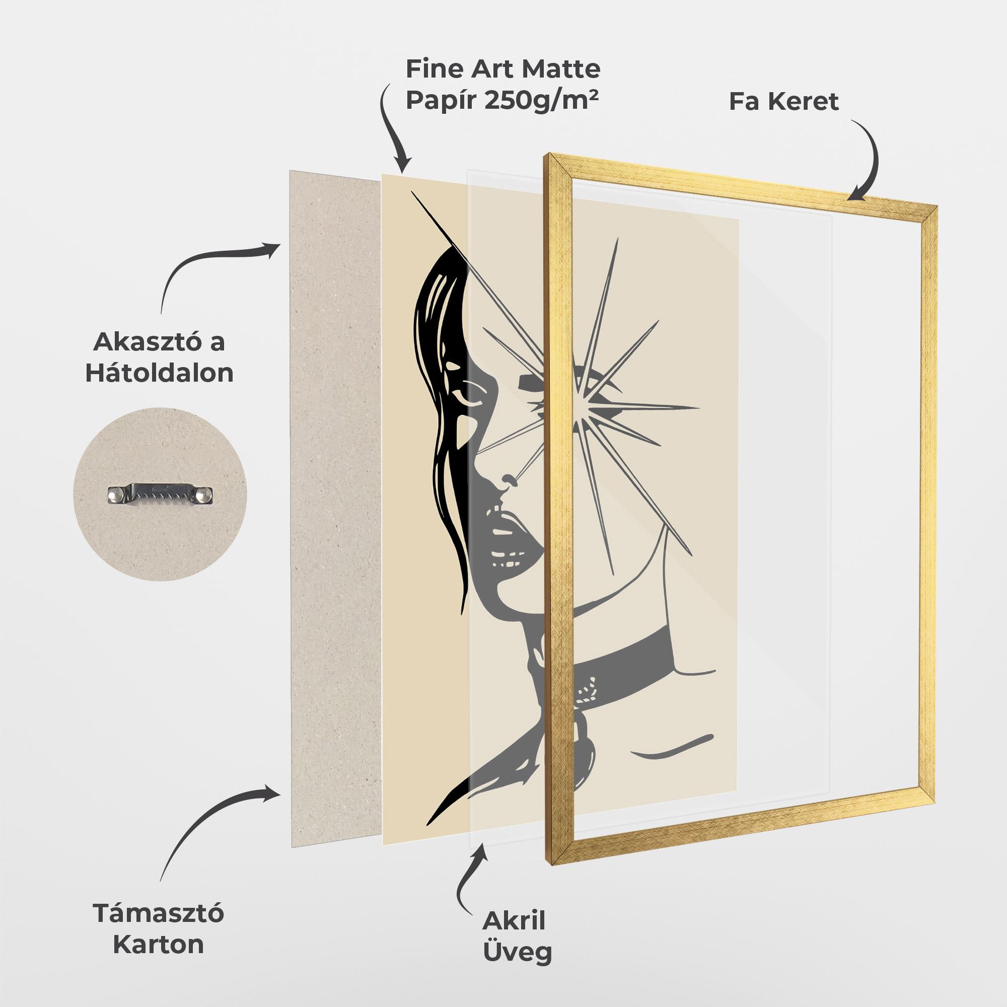 Keretezett Poszter Woman Vision Star mockup 1