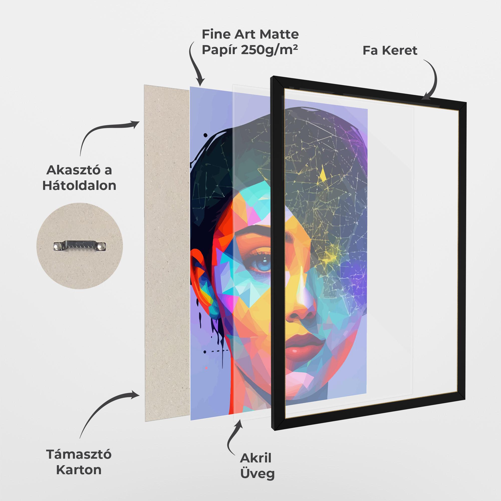 Keretezett Poszter Internet Hyperrealism mockup 1