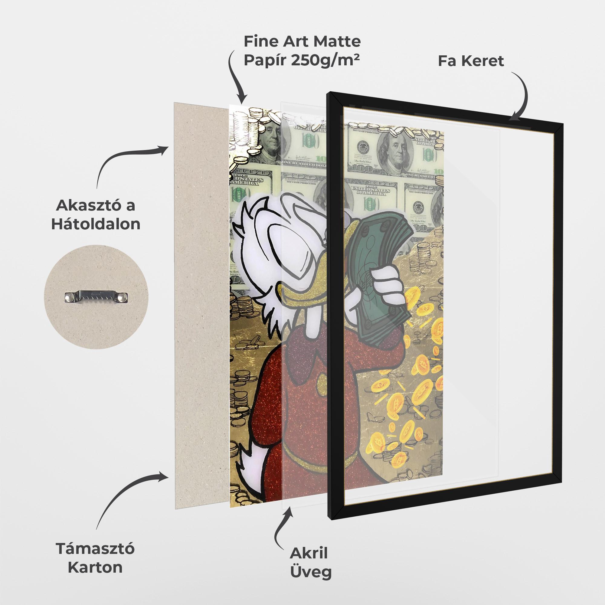 Keretezett Poszter Smell Like Money mockup 1