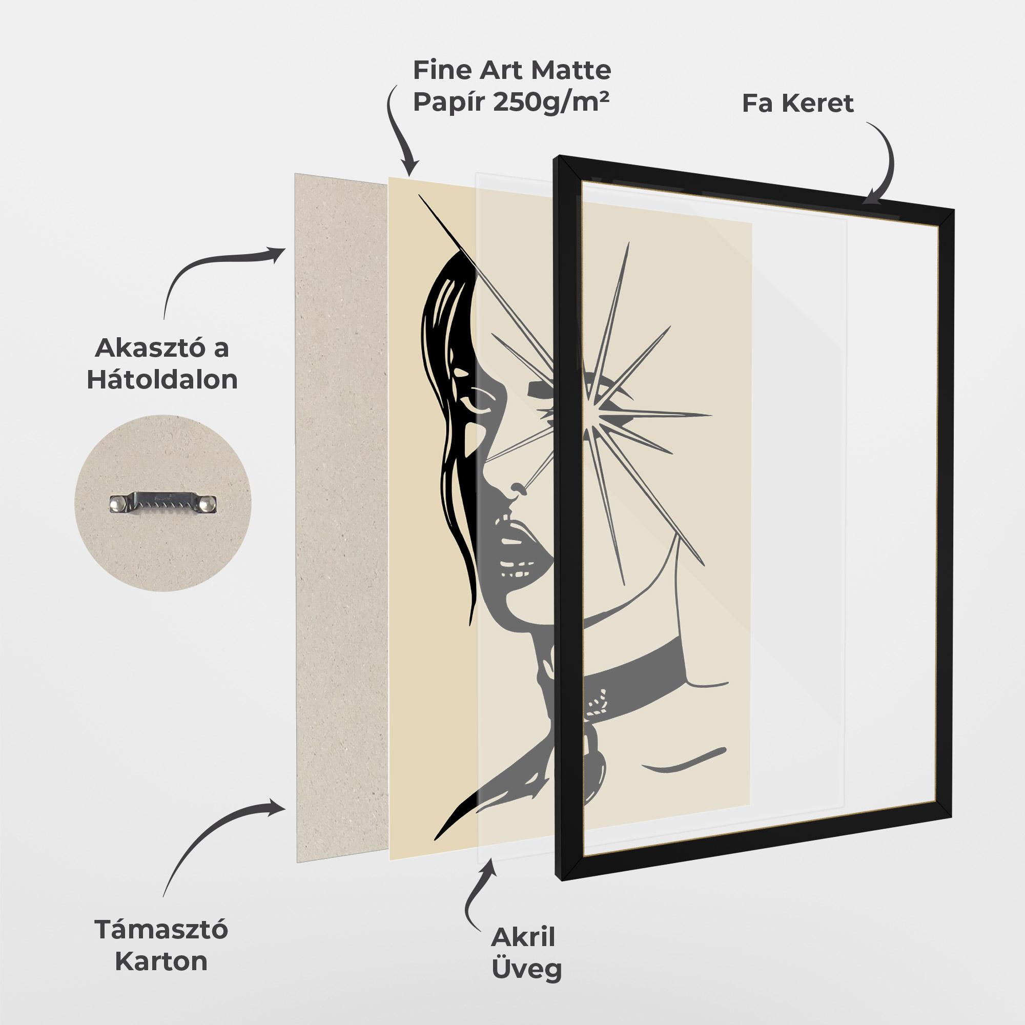 Keretezett Poszter Woman Vision Star mockup 1