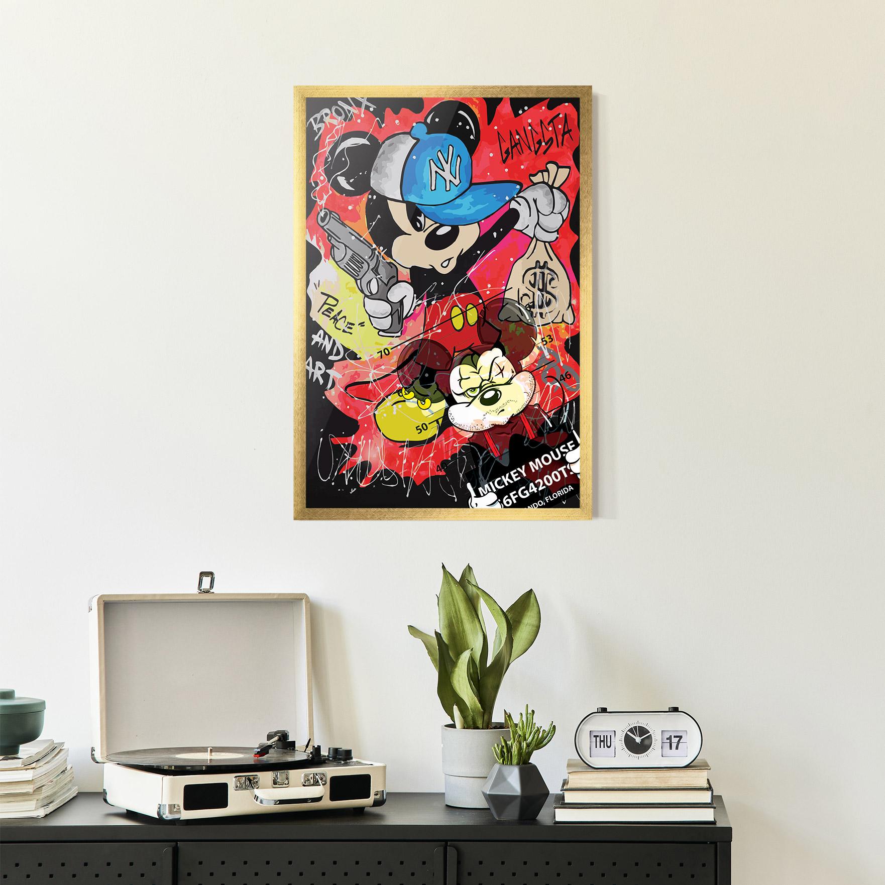 Keretezett Poszter Gangsta Mickey mockup 2