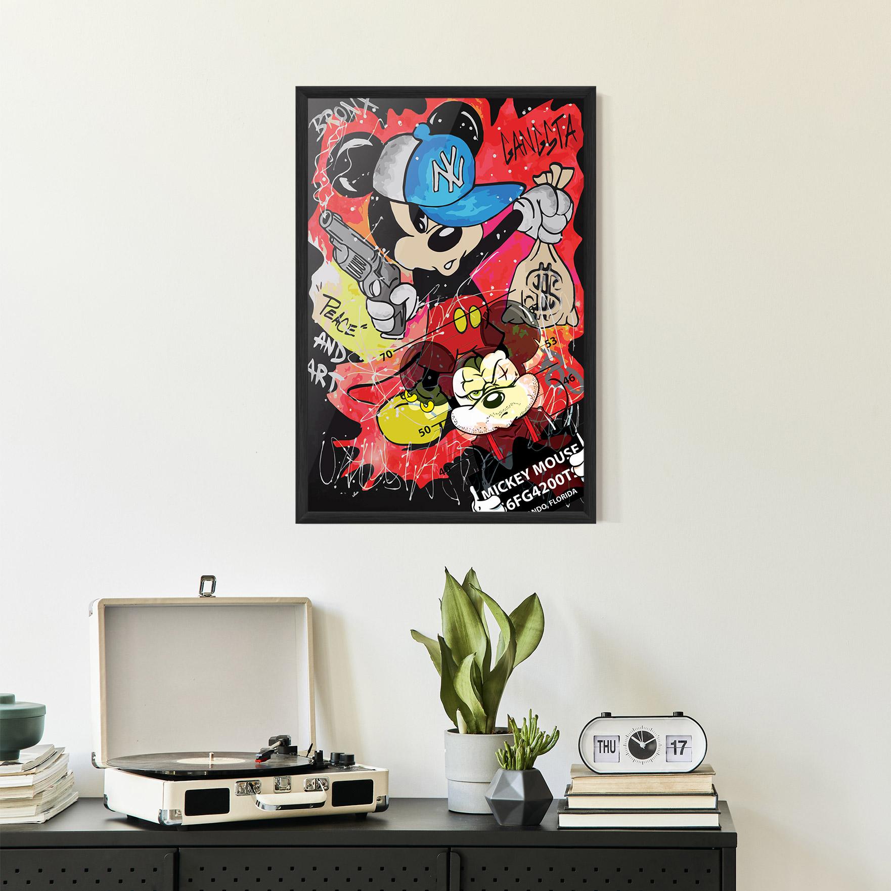 Keretezett Poszter Gangsta Mickey mockup 2