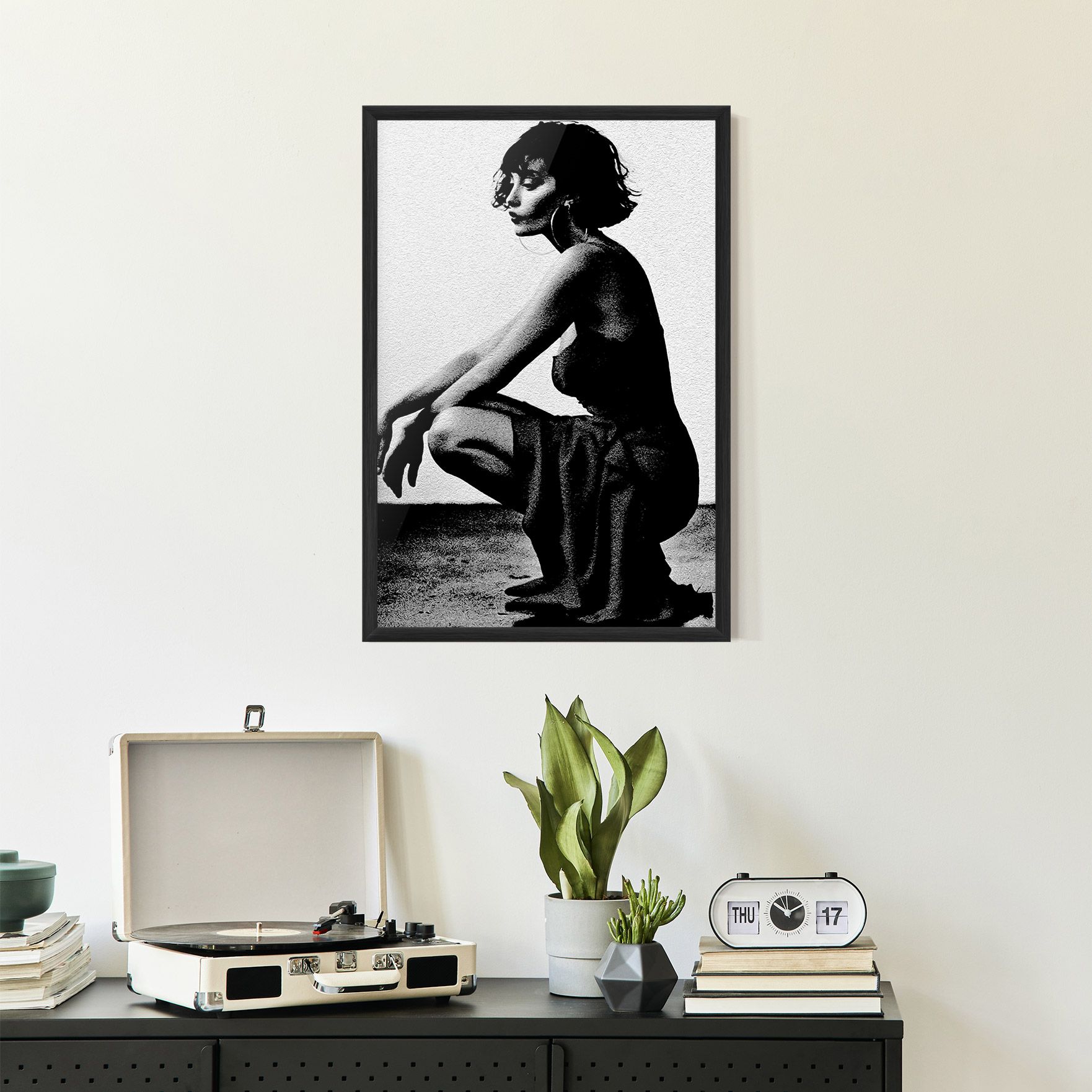 Grey Long Dress mockup 2