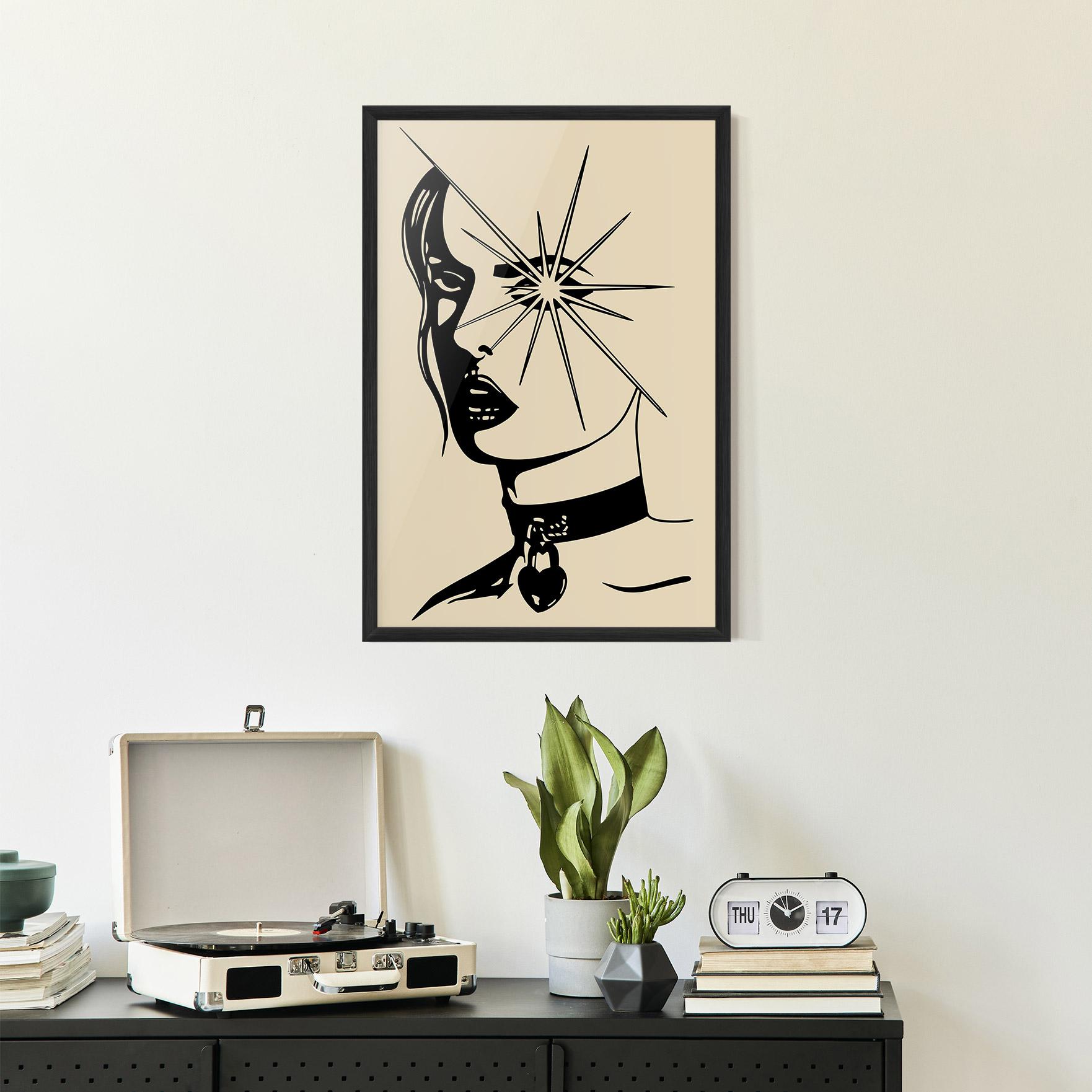 Keretezett Poszter Woman Vision Star mockup 2