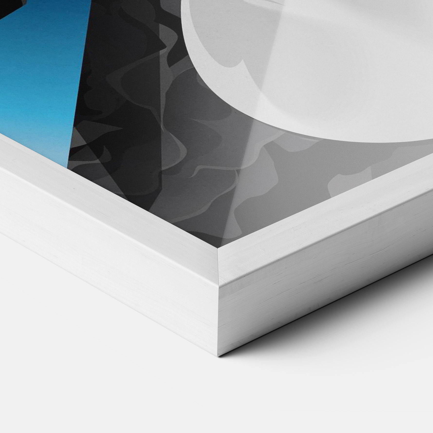 Keretezett Poszter Black Rose Statue mockup 3