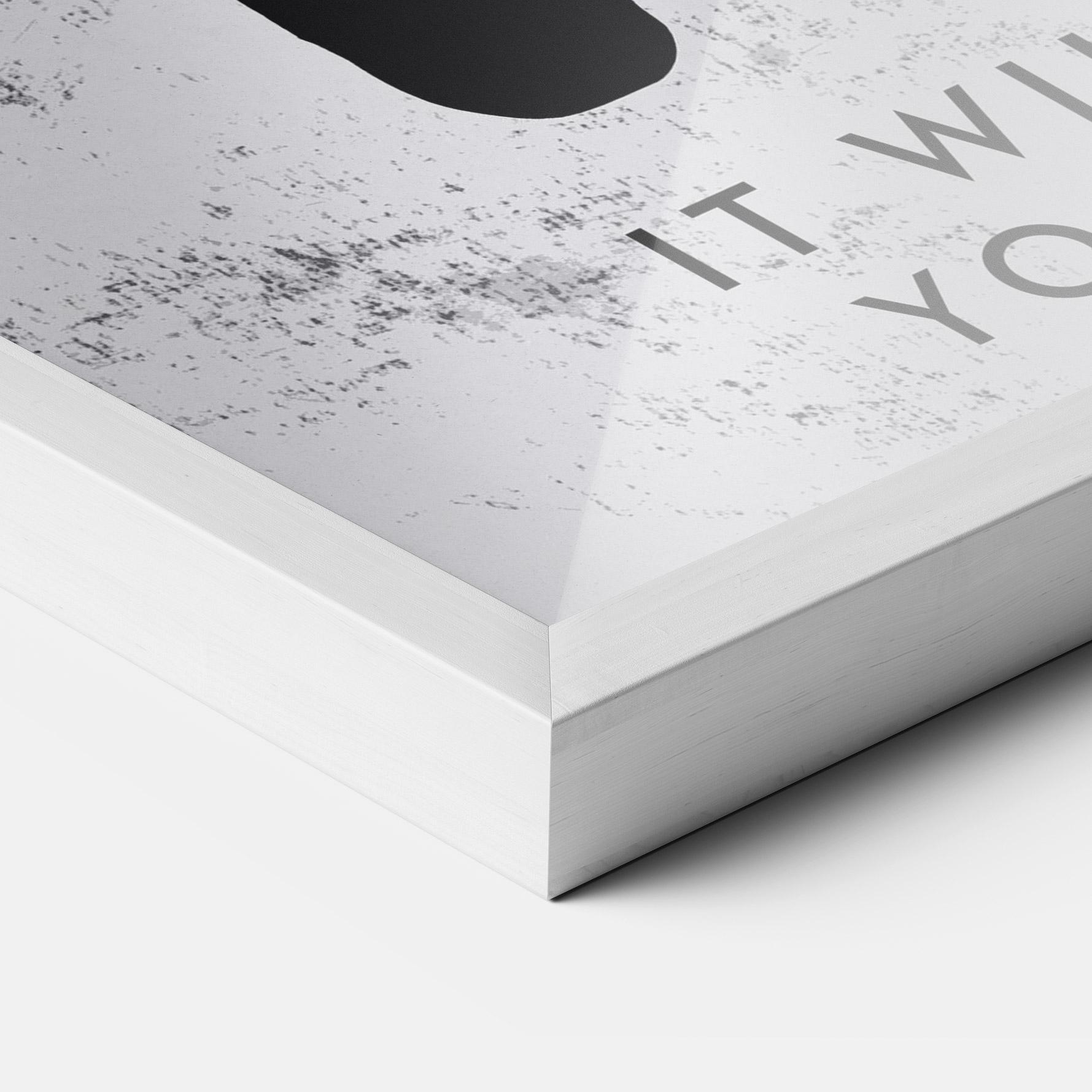 Keretezett Poszter Never Look Back mockup 3