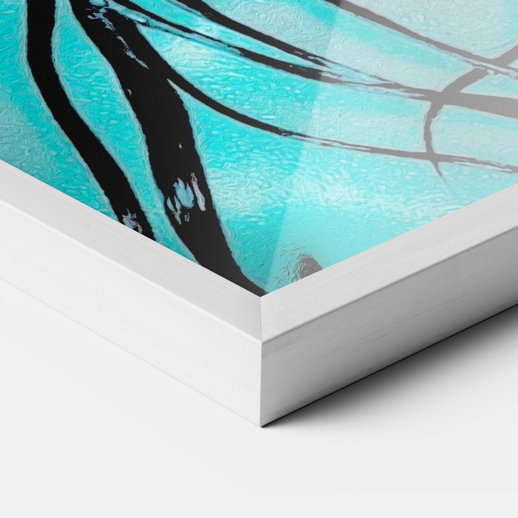 Keretezett Poszter Pink Blue Light Girl mockup 3