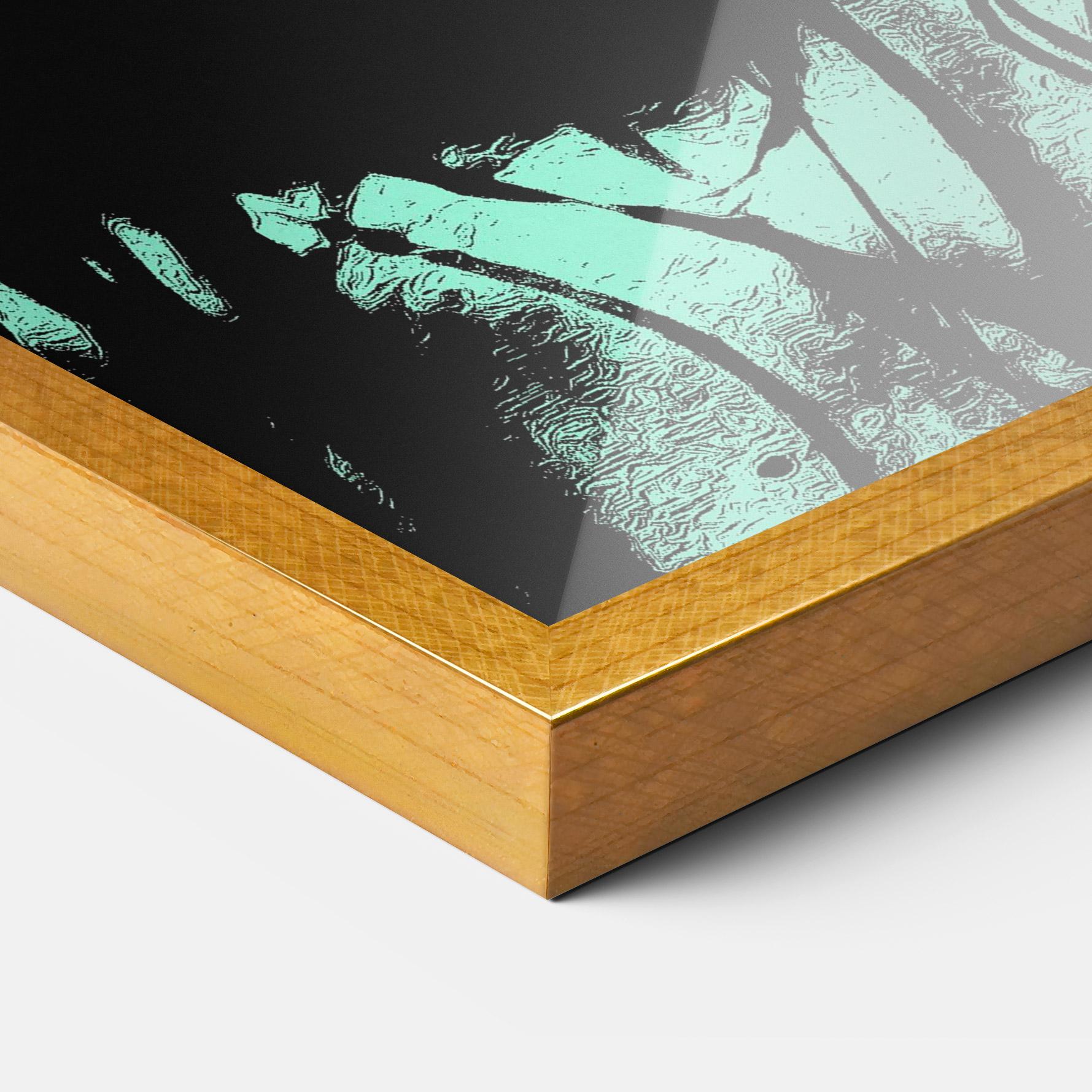 Keretezett Poszter Green Light Girl mockup 3