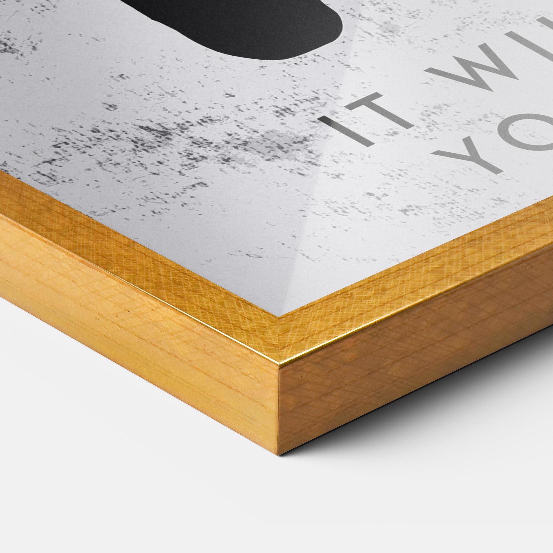 Keretezett Poszter Never Look Back mockup 3