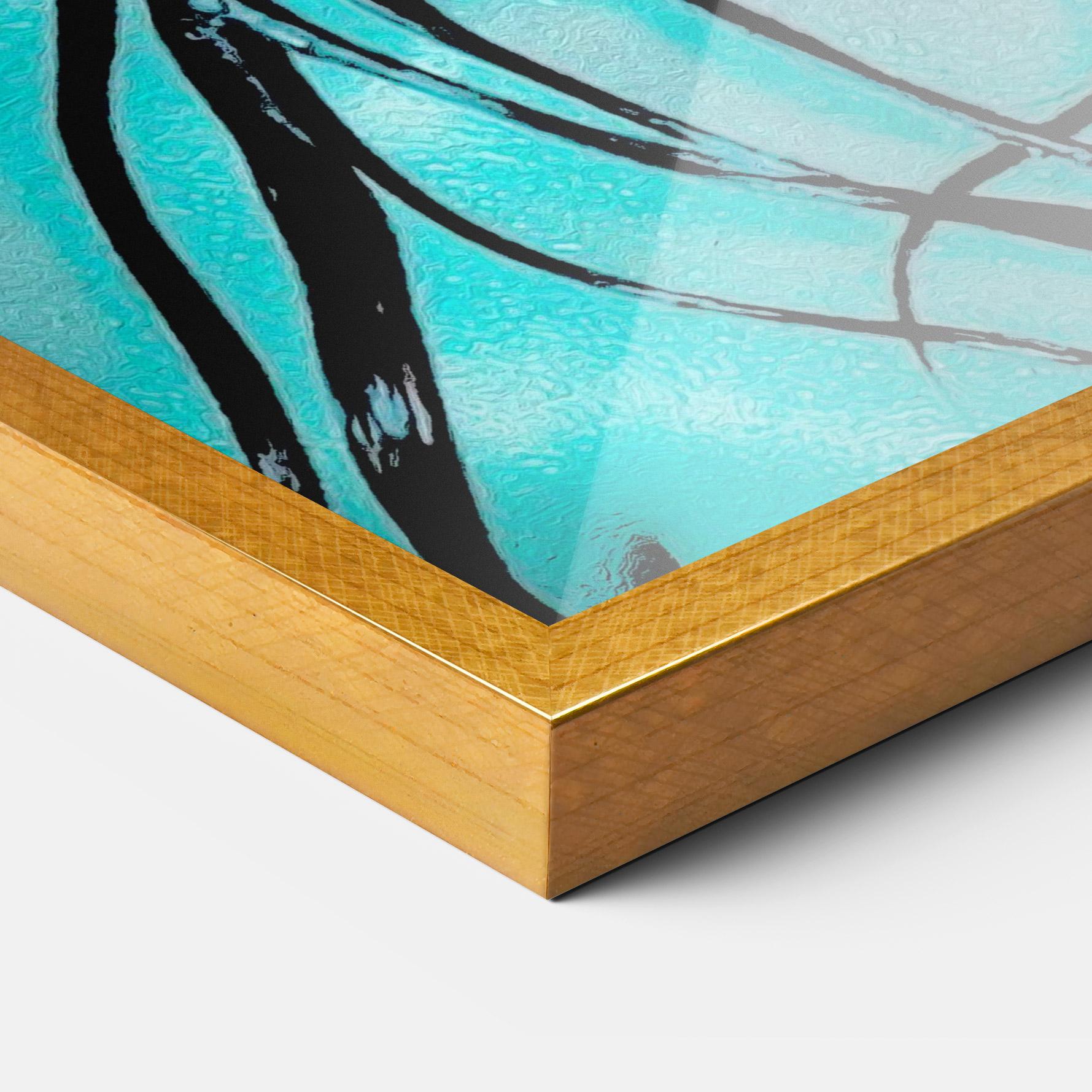 Keretezett Poszter Pink Blue Light Girl mockup 3