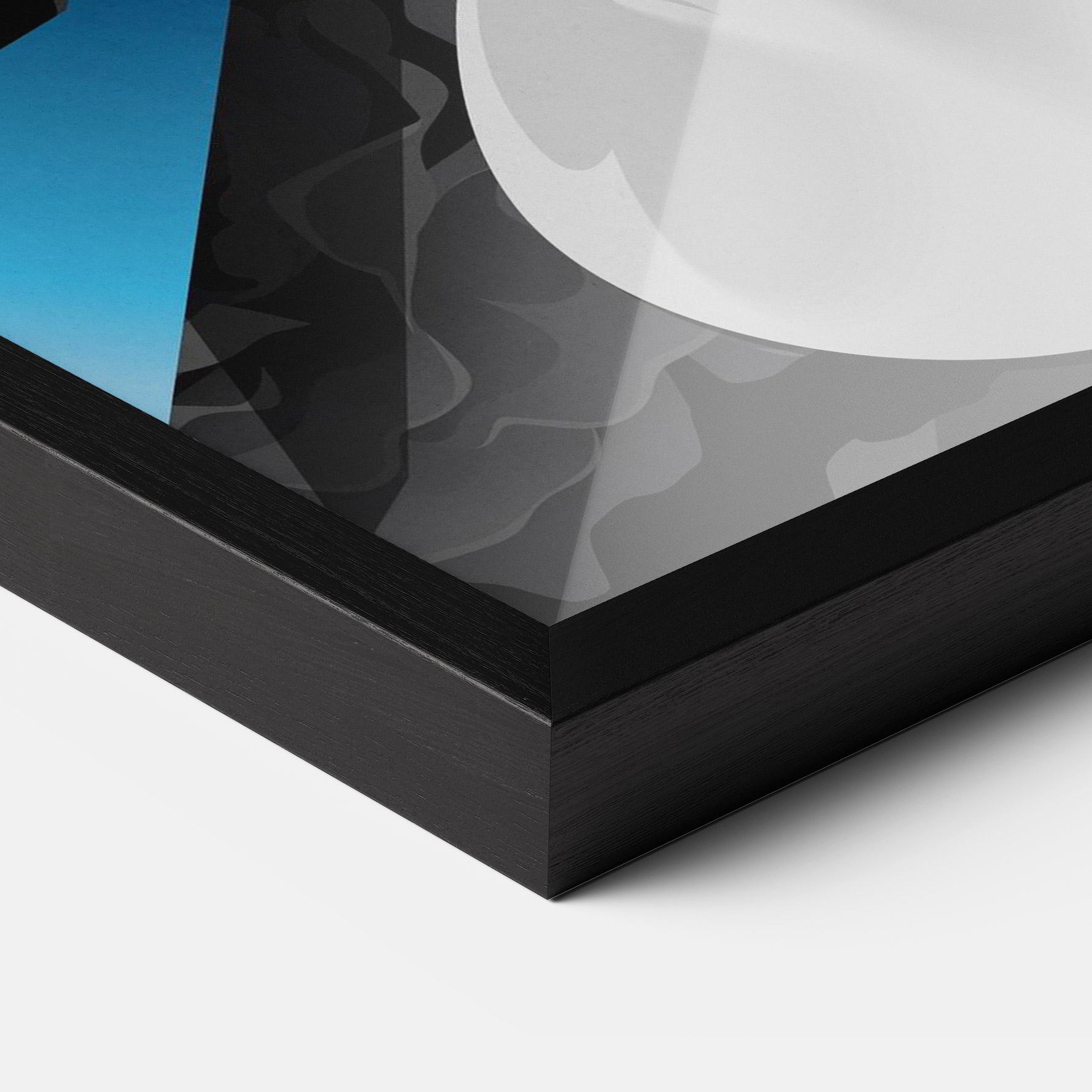 Keretezett Poszter Black Rose Statue mockup 3